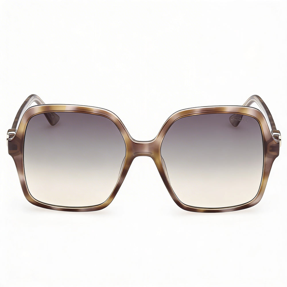 Guess Women's Oversized Plastic Square Sunglasses, Light Green Frame, Gradient Green Lenses, UV Protection, 57mm