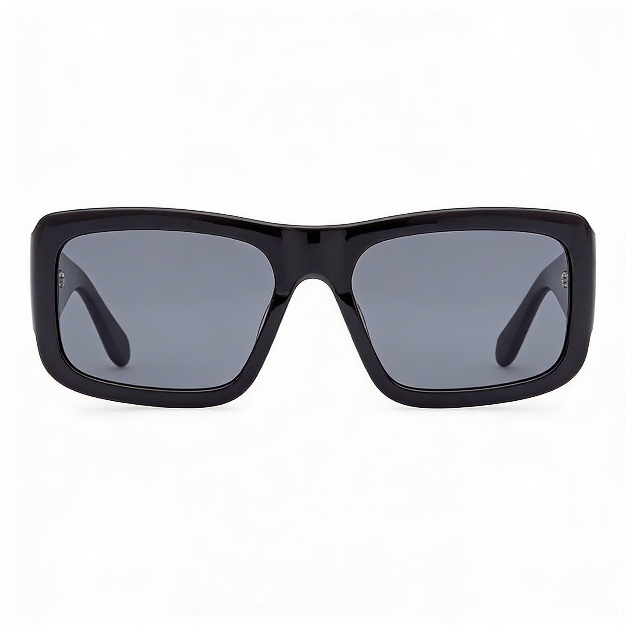 Marcolin Classic Unisex Sunglasses, Shiny Black Frame, Silver Lenses, UV Protection, 59-18-135mm, Photo 2