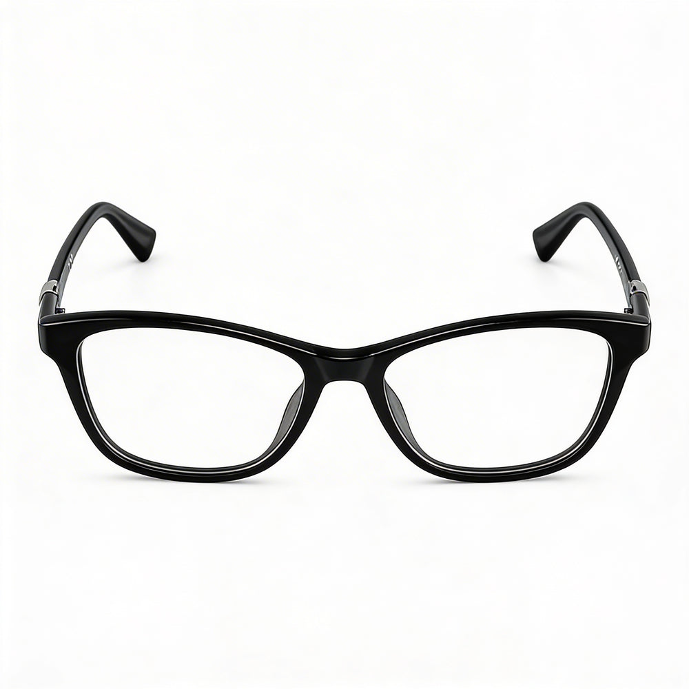 Pierre Cardin Classic Women's Plastic Frame Eyeglasses, Grey Black Stripe, Clear Lens, Size 53-16-135