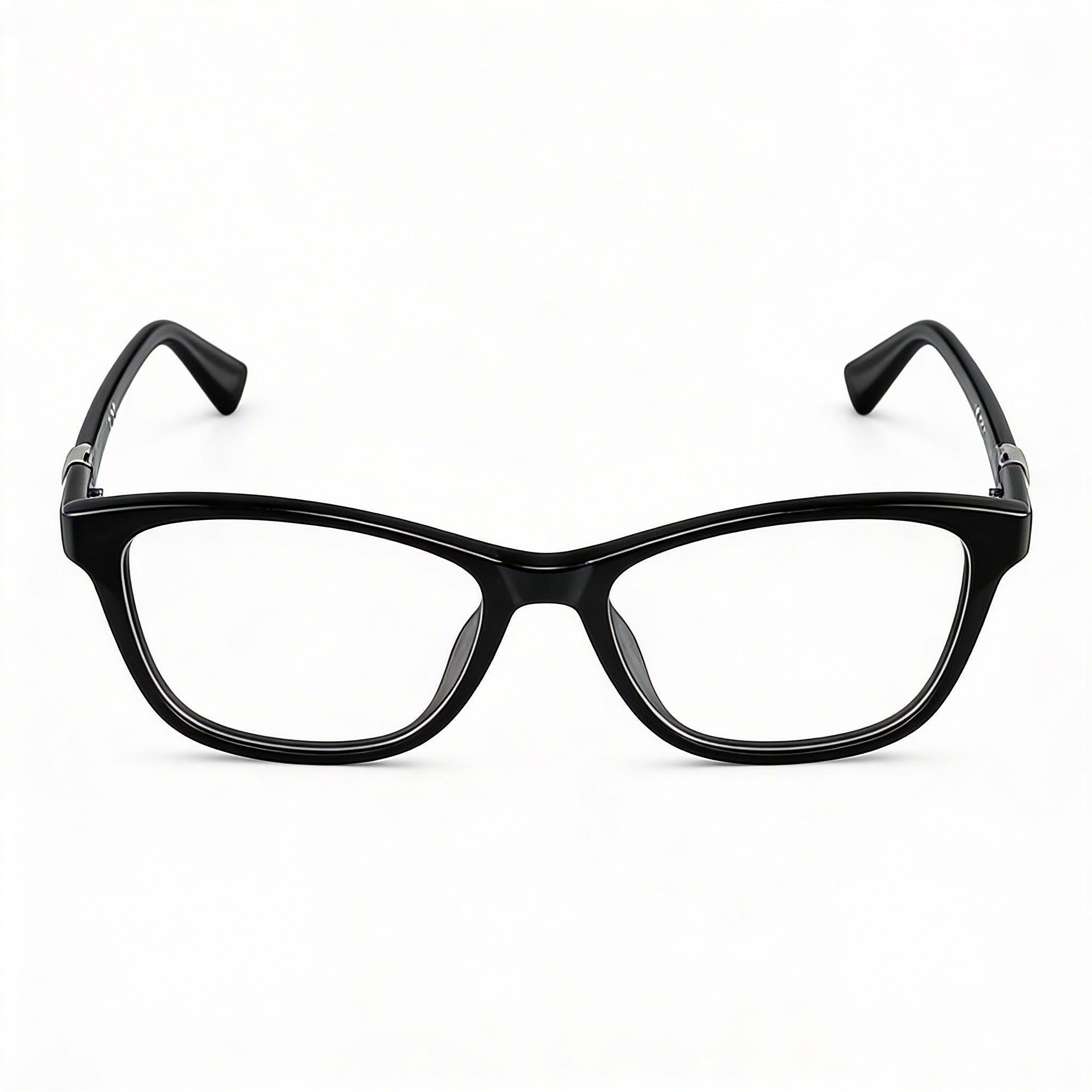 Gafas Pierre Cardin Classic para mujer con montura de plástico, rayas grises y negras, lentes transparentes, talla 53-16-135, Photo 2