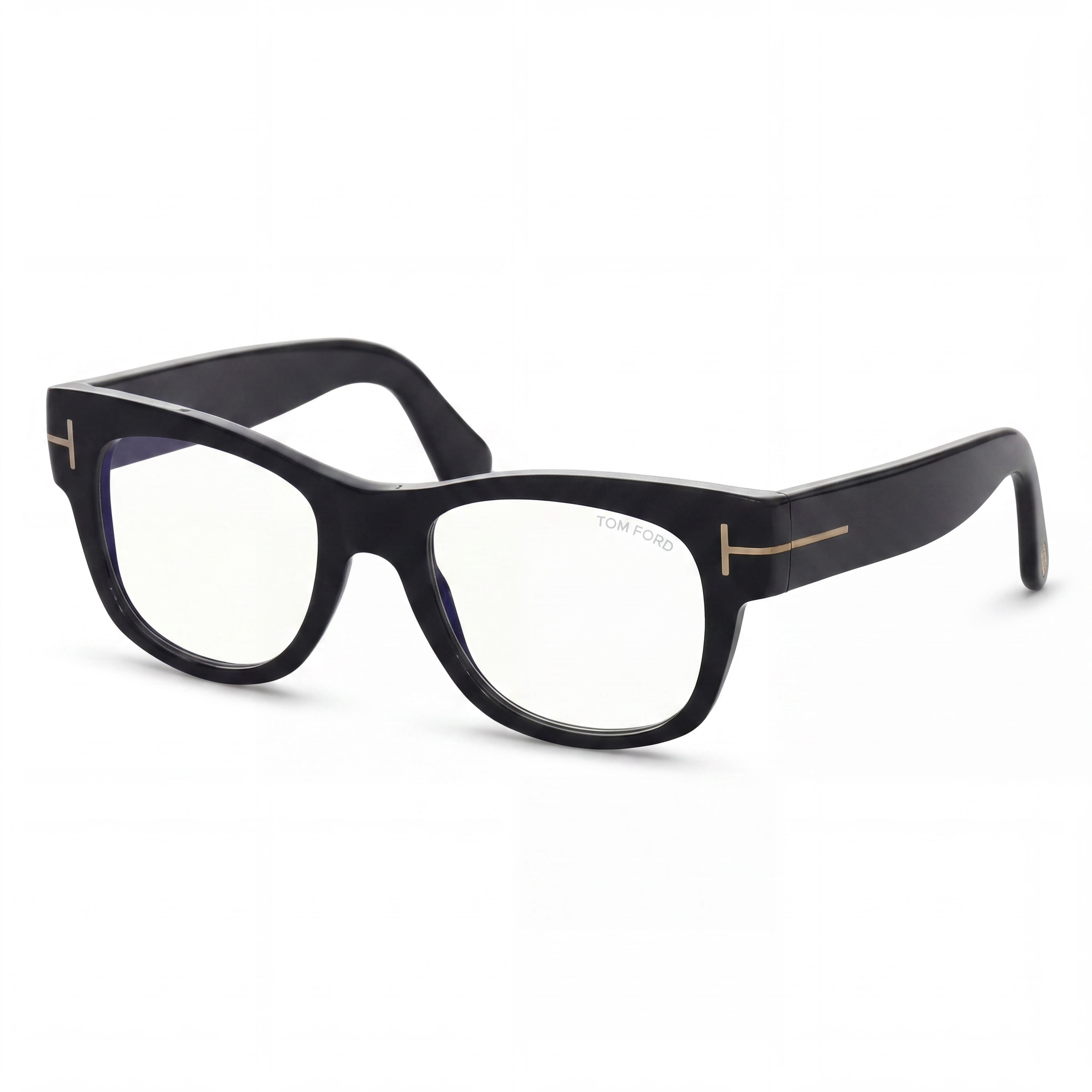 Tom Ford FT5040-B Gafas Unisex Cuadradas de Acetato Negro con Bloqueo de Luz Azul y Ancho de Lente de 52mm, Photo 1