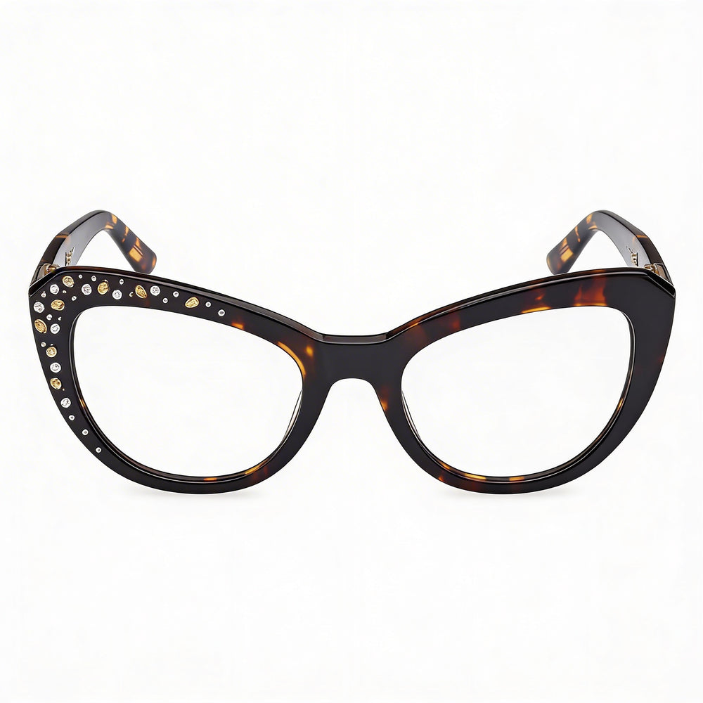 GUESS by Marciano Gm50016 Gafas para mujer con montura de plástico habana oscuro y lentes de policarbonato 53/20/140