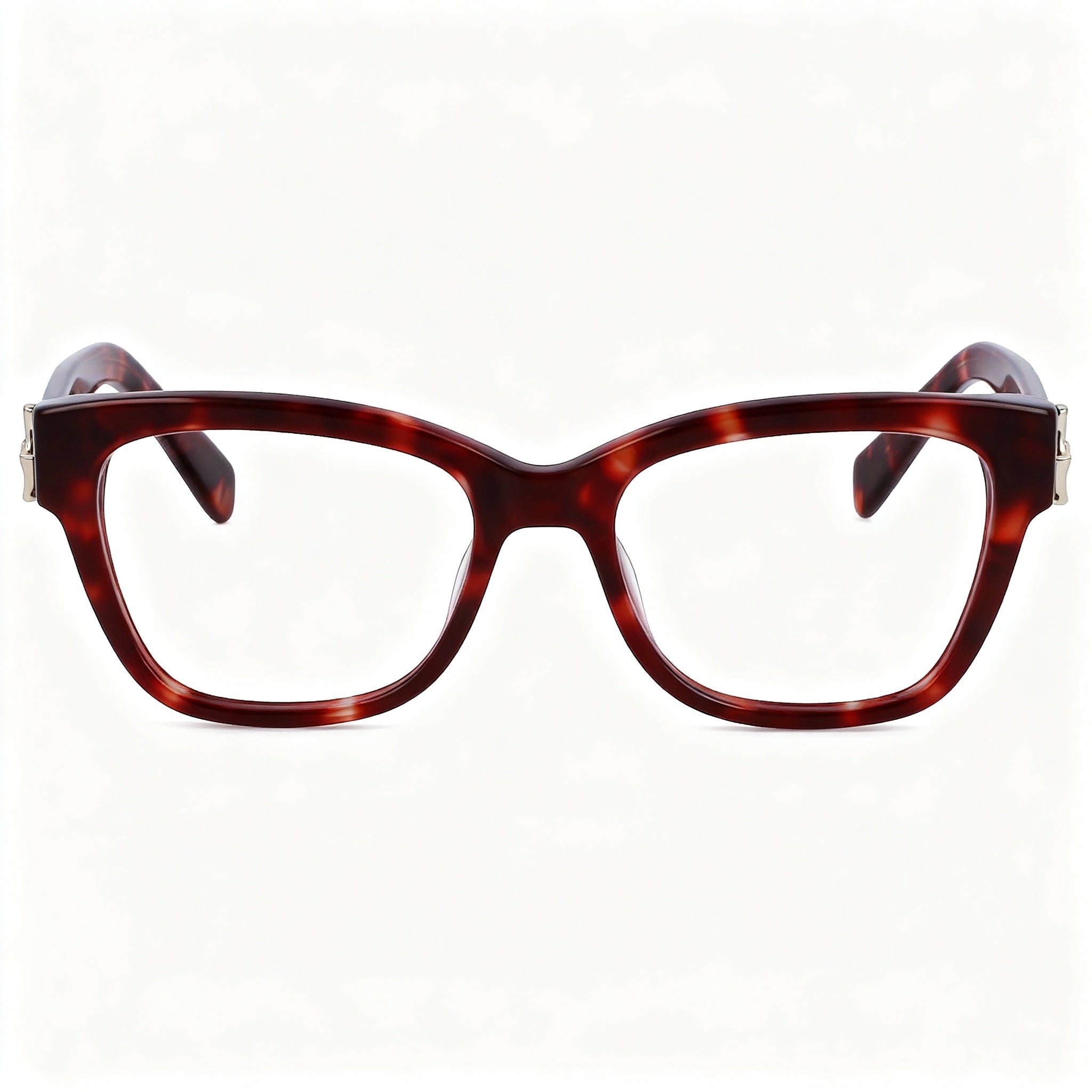 Longchamp LO2713 Women's Full Rim Square Plastic Eyeglasses, Red Havana, 54-17-140