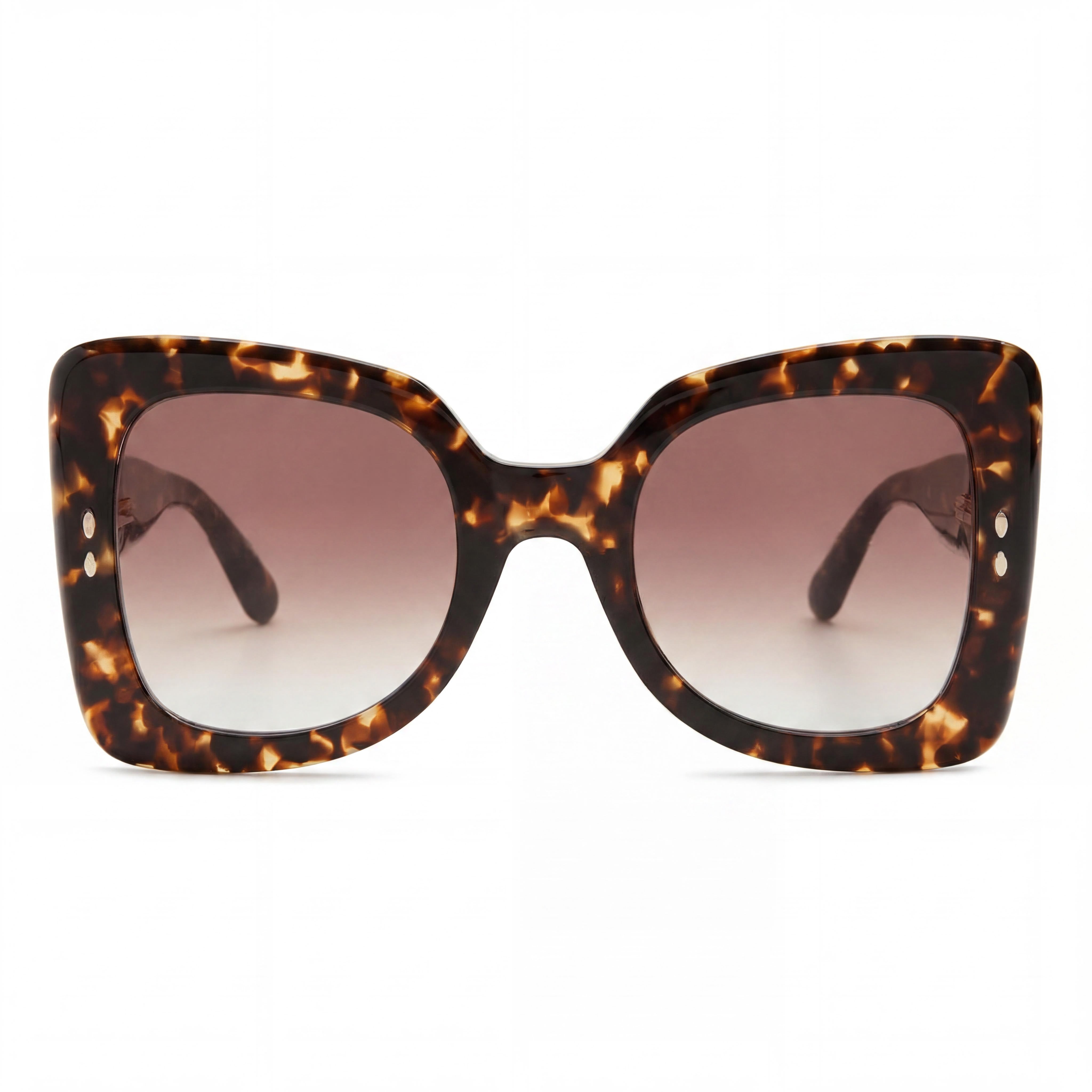 Isabel Marant Gafas de Sol Cuadradas Grandes de Acetato de Moda para Mujer, Montura Marrón Havana, Lente Havana, Protección UV 52mm, Photo 2