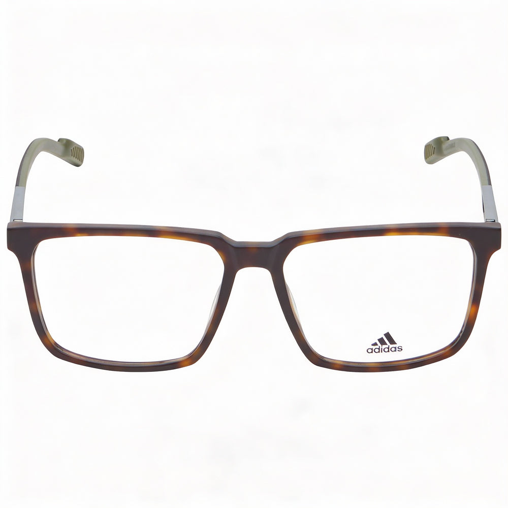 Gafas adidas Modern para hombre, montura de plástico color Havana oscuro con lentes transparentes, talla 53-15-145