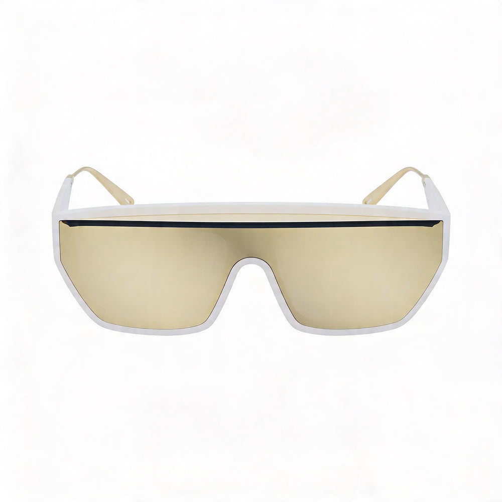 Dior DIORCLUB M7U Women's Shield Acetate White Green Gradient Gold Gradient 100% UV Non-Polarized Sunglasses 141mm