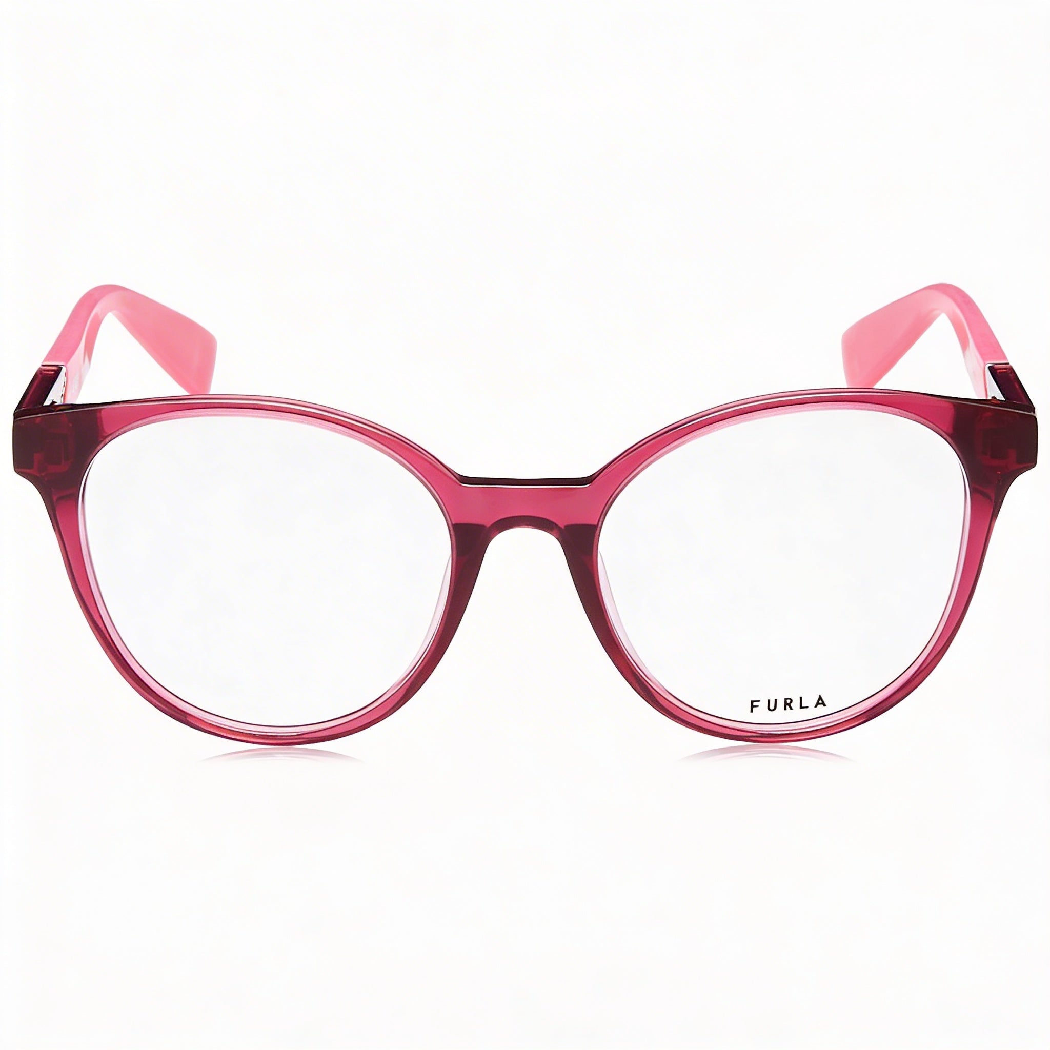 Furla Classic Women's Acetate Eyeglasses Ciclamino Trasparente Lucido with Transparent Lenses 51mm, Photo 1