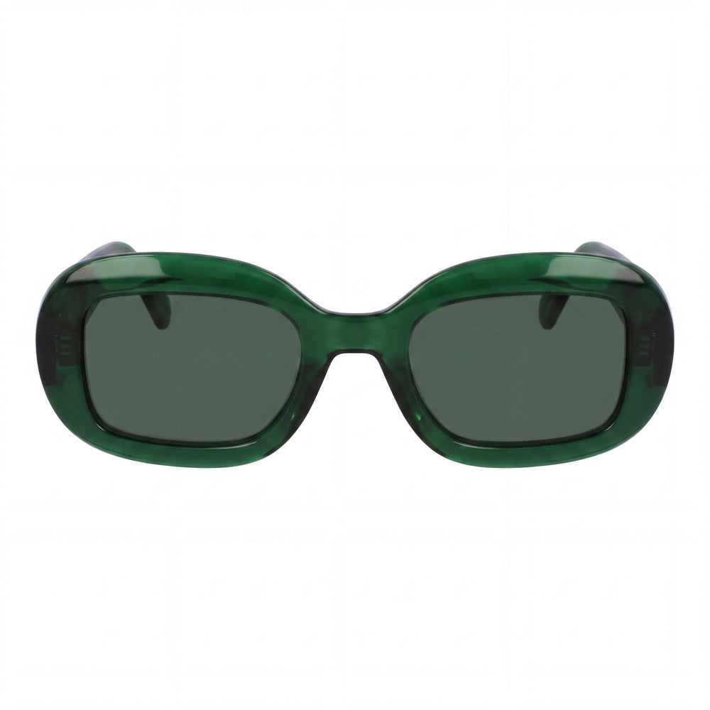 Ferragamo Sf2038se Unisex Transparent Green Titanium Glasses with Protection, 51mm Lens