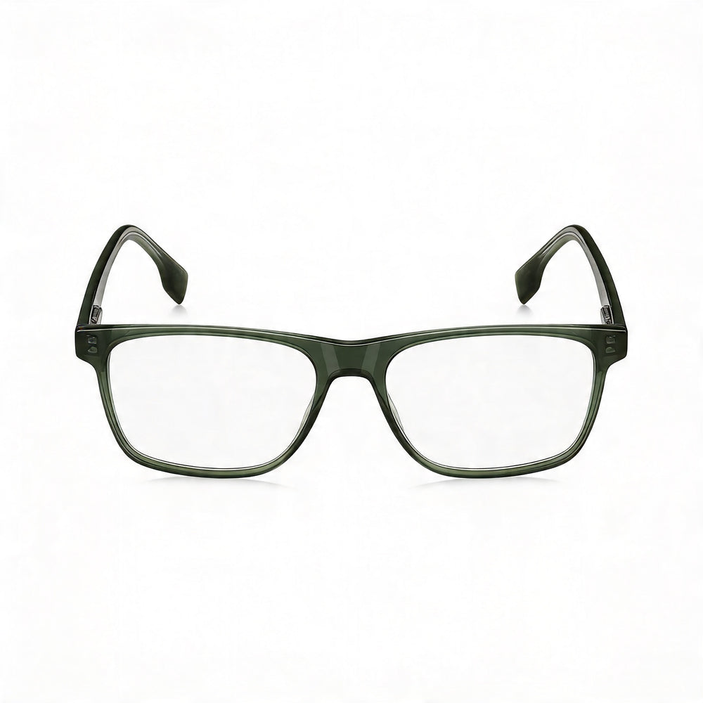 Hugo Boss Classic Men's Green Horn Acetate Frame Non-Polarized Multicolor Polycarbonate Lens Sunglasses 55-17-145mm