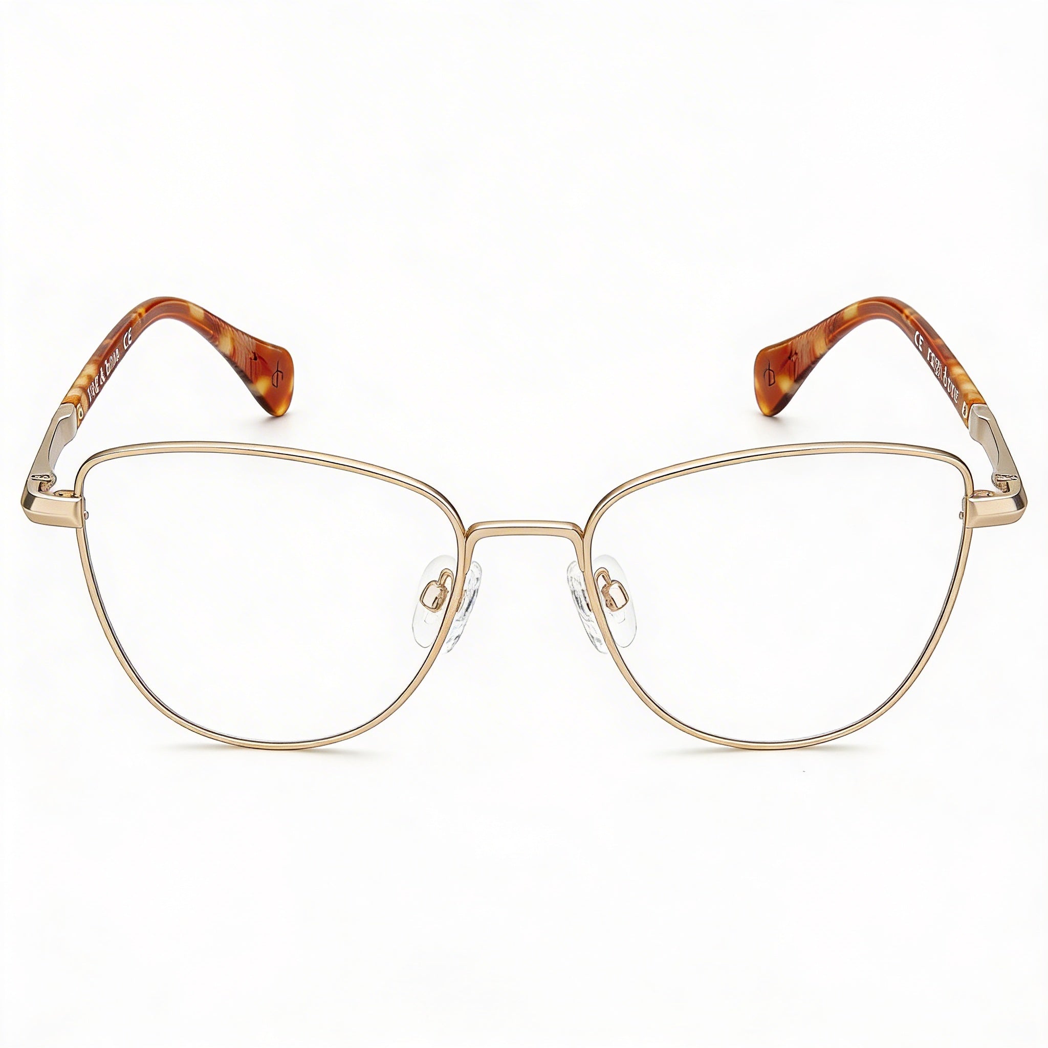 Gafas de sol Rag & Bone RNB3037 de acero inoxidable con montura ojo de gato adaptables a la luz para mujer, color dorado claro semimate, 53 mm, Photo 2