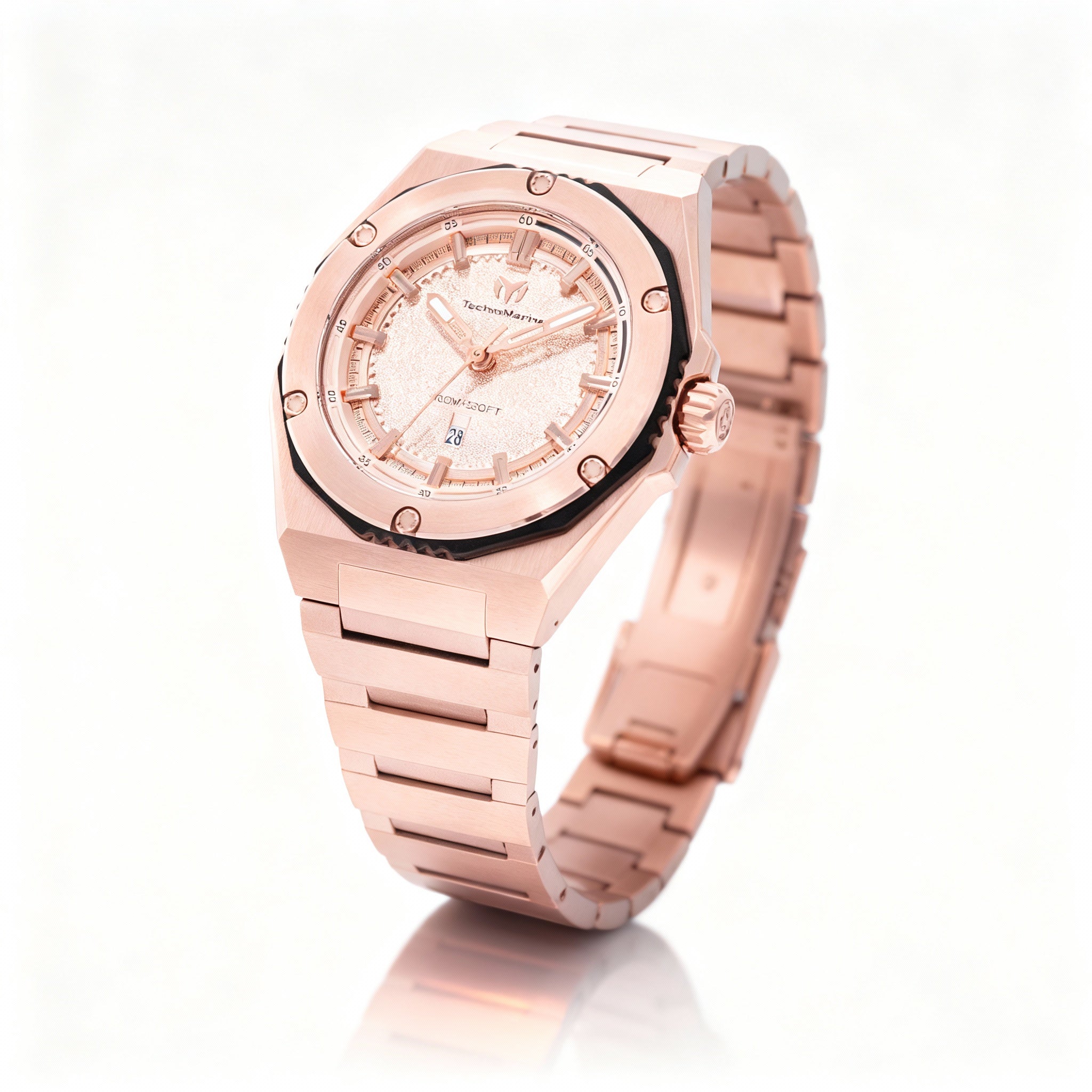 TechnoMarine CORAL - Legacy TM-416058 Women's 36mm Quartz Rose-gold Dial Stainless Steel Bracelet Watch