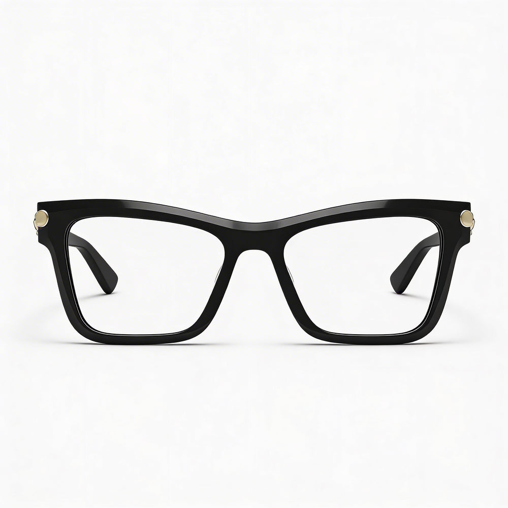 Gafas Oftálmicas Longchamp Colección Casual para Mujer, Armazón Negro con Cristales de Plástico Transparente 53-17-140