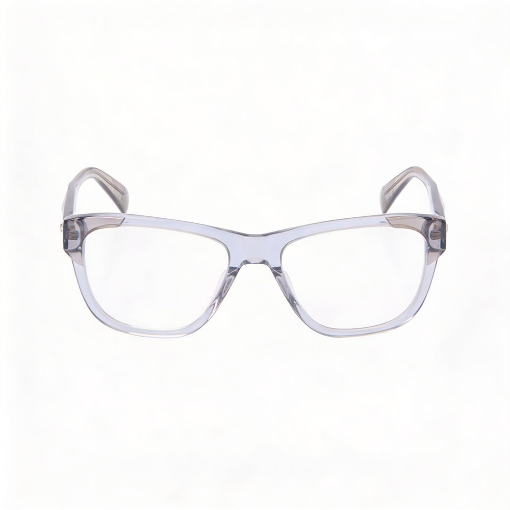 Gafas ópticas casuales para hombre Rag & Bone, montura gris de acetato, lentes de 55 mm, puente de 18 mm, patillas de 145 mm