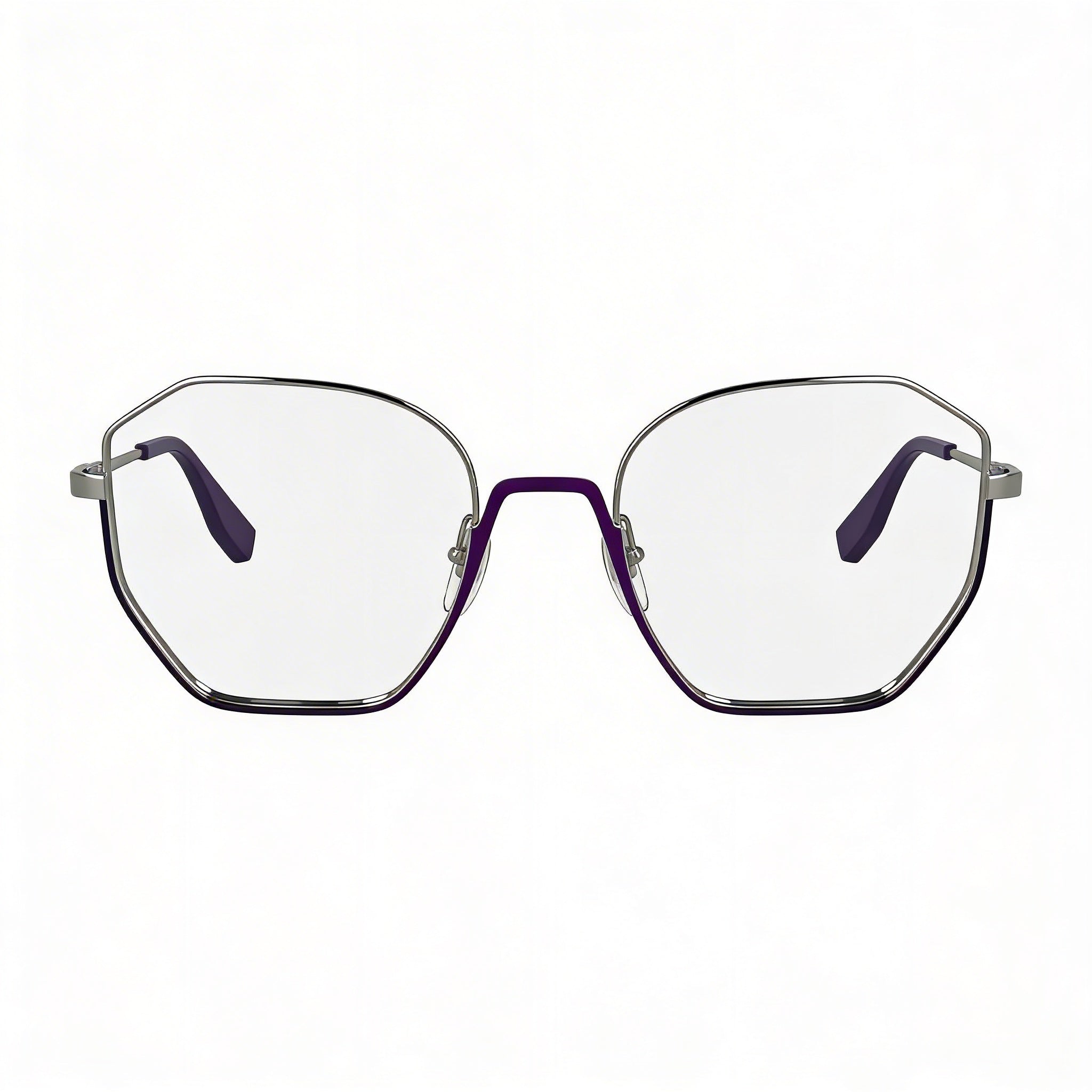 KARL LAGERFELD Casual Collection Women's Acetate Eyewear in Purple/Silver, 54mm Lens Width, Photo 2