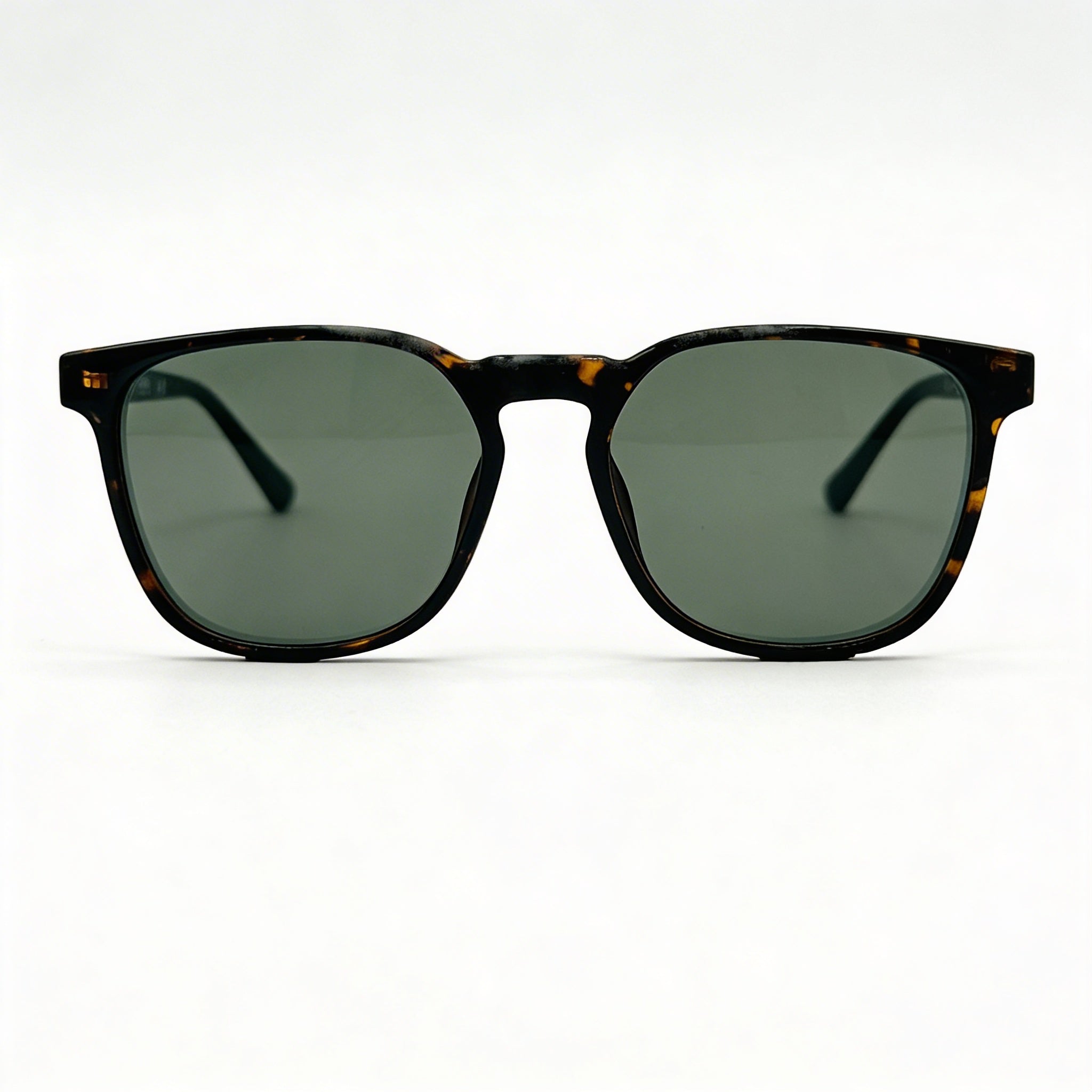 Gafas de sol redondas y suaves Kenneth Cole para hombre, montura de plástico color habana oscuro, lentes verdes, 100 % protección UV, 54-17-150 mm, Photo 1