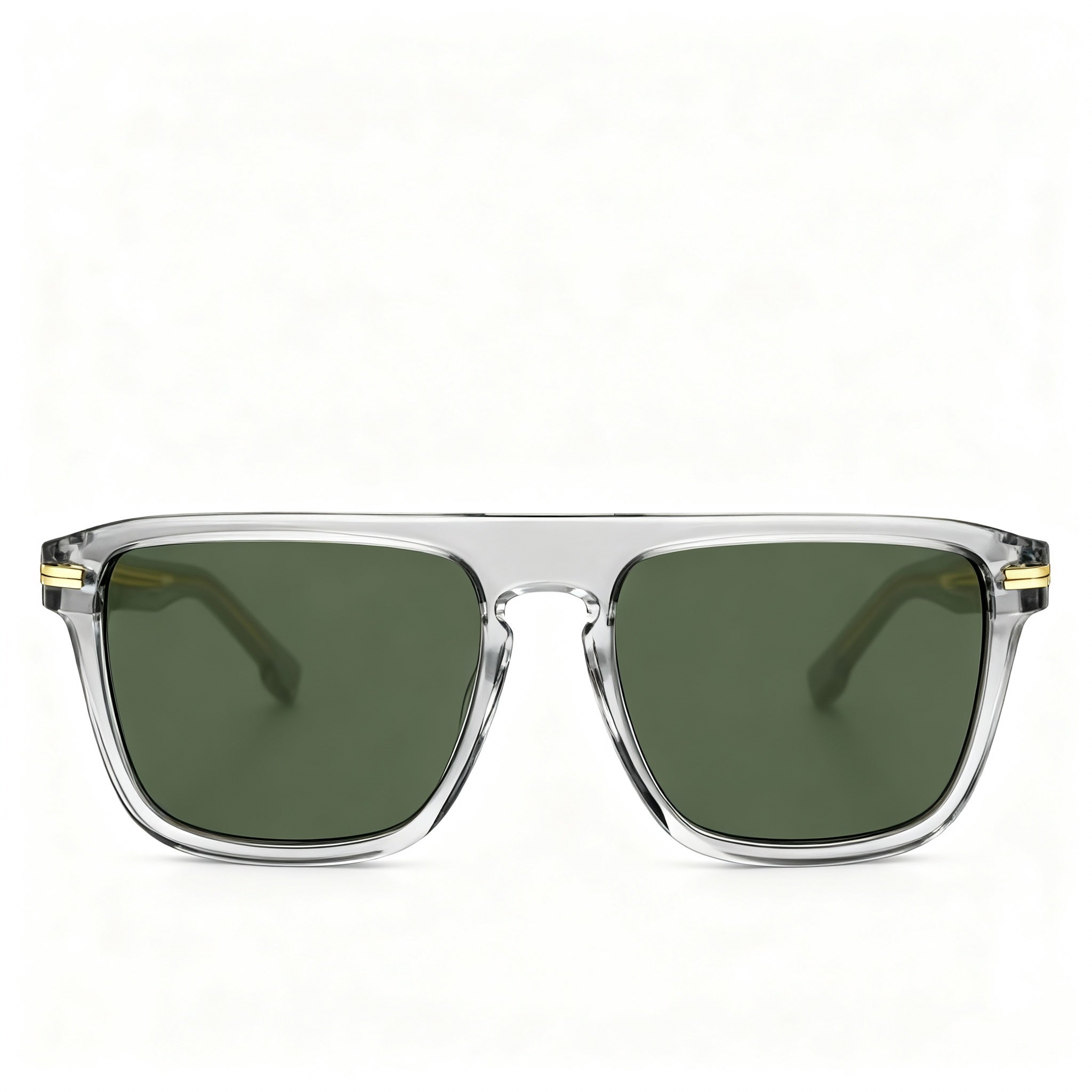 Hugo Boss BOSS 1599/S Women's Contemporary Grey Green Frame, Grey Lens, Eco Acetate Rectangular Non-Polarized Sunglasses 56mm