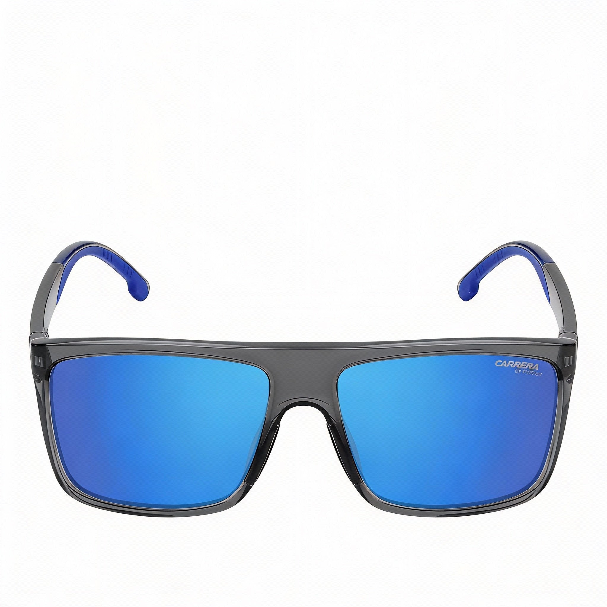 Carrera 8055/S Men's Transparent Grey Polyamide Frame Blue Multilayer Lens UV Sunglasses 58mm, Photo 2