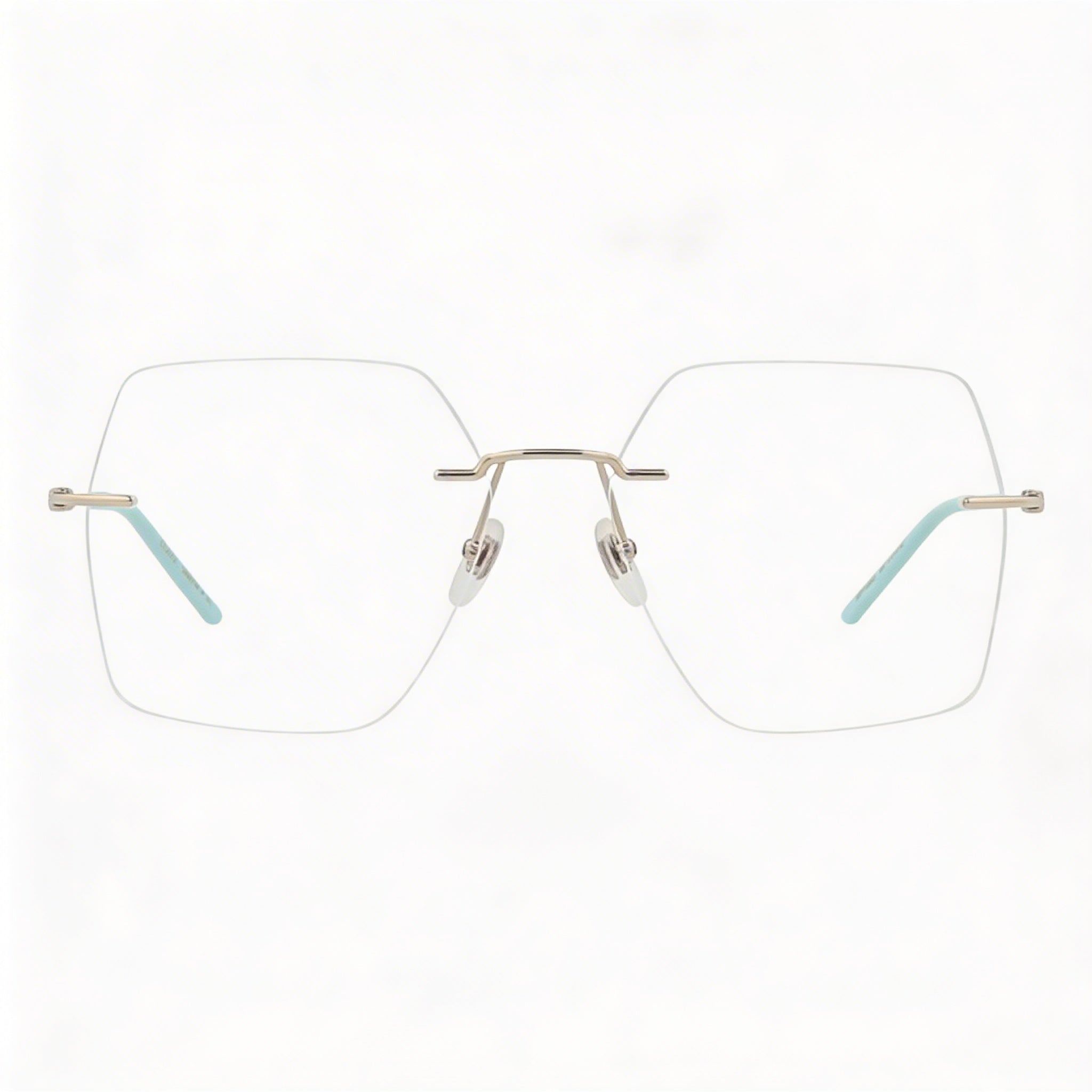 Gucci Women's Square/Rectangle Metal Frame Eyeglasses Silver Transparent 55mm, Photo 2