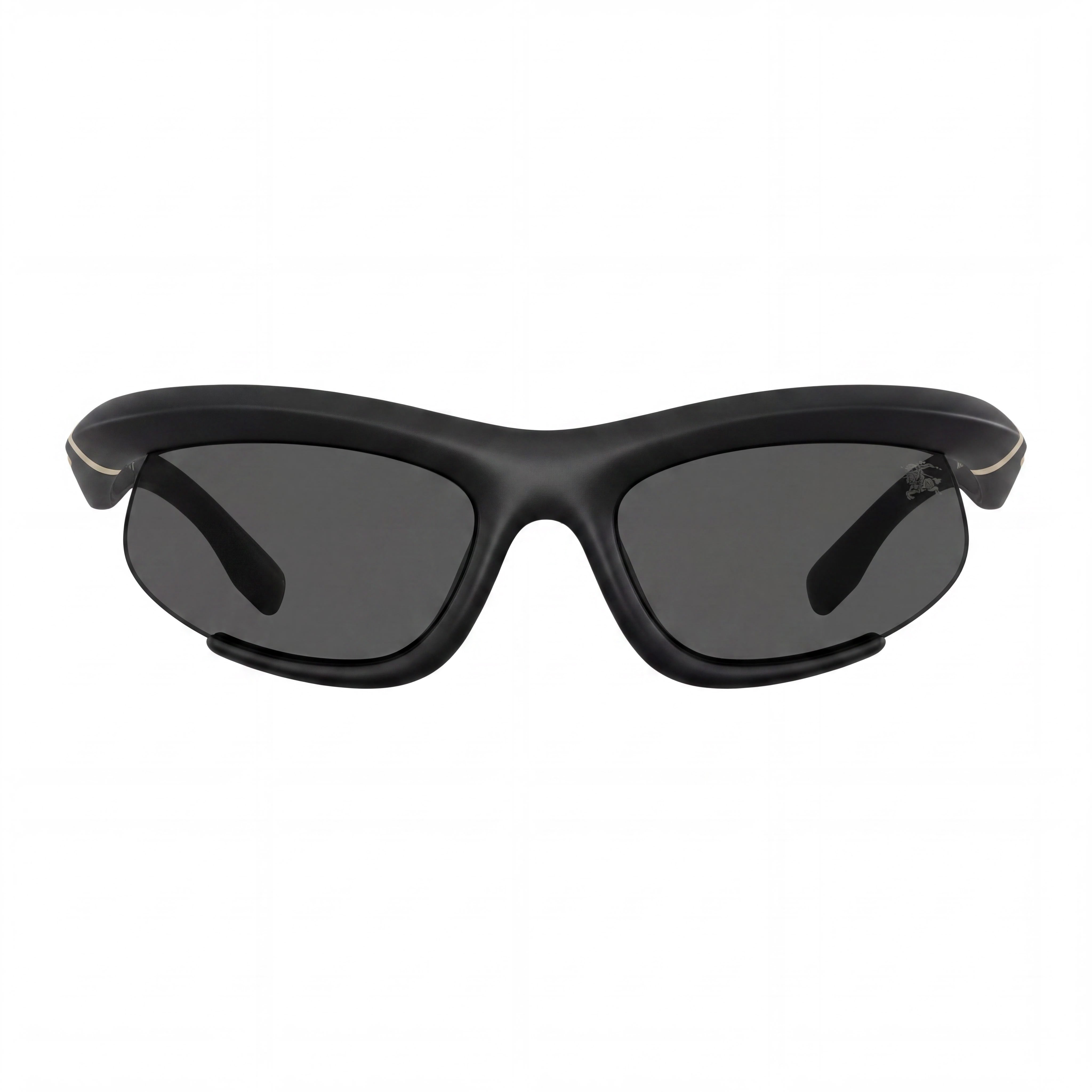 BURBERRY BE4462 Women's Irregular Plastic Rubber Black Dark Grey 100% UV Sunglasses 64mm Lens, 20mm Bridge, 125mm Temple, Photo 2