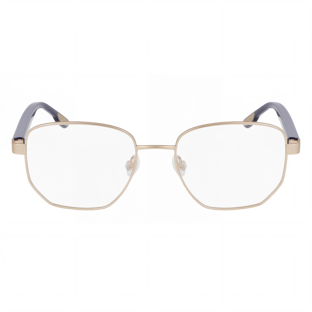 Nike 8400 Unisex Acetate Frame Polycarbonate Lens Eyeglasses Satin Gold Armory Navy 51-18-145mm