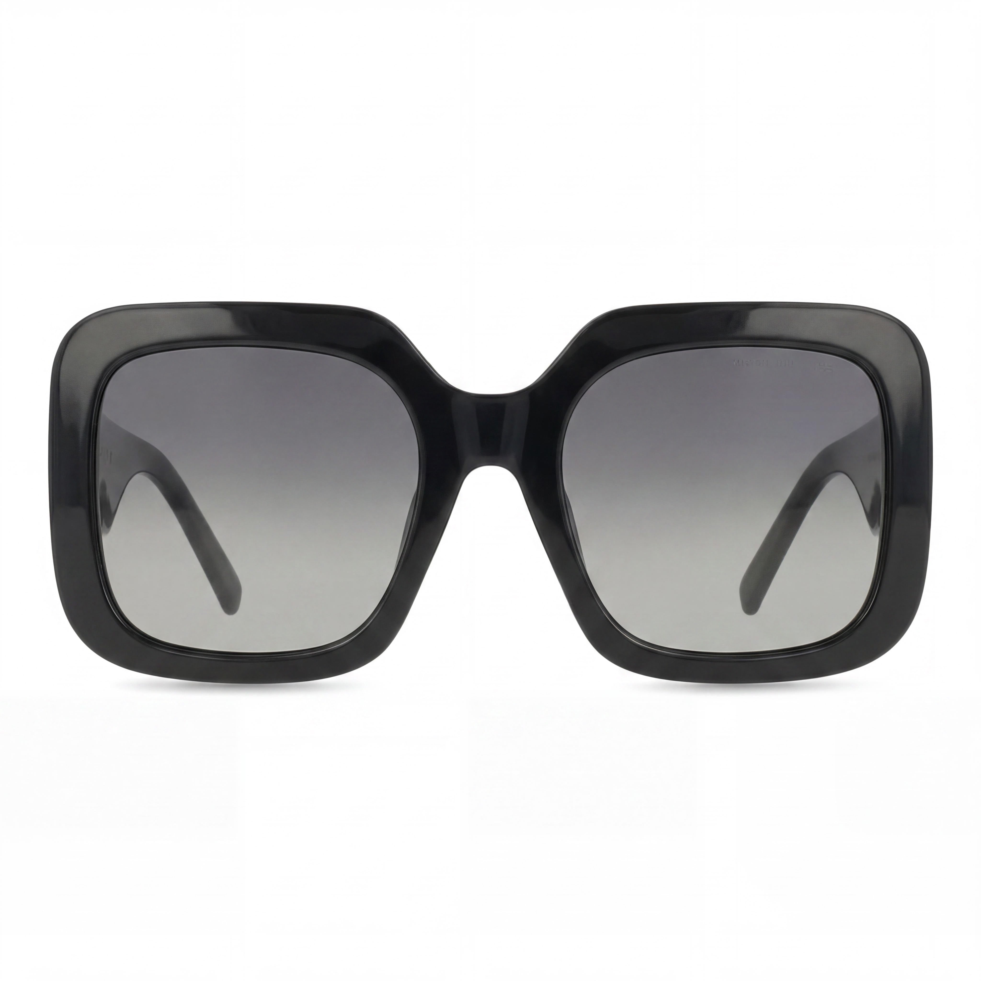 Gafas de sol Marc Jacobs cuadradas para mujer, de plástico negro, con lentes gris degradado, sin polarizar y con protección 100% UV, 53 mm, Photo 2