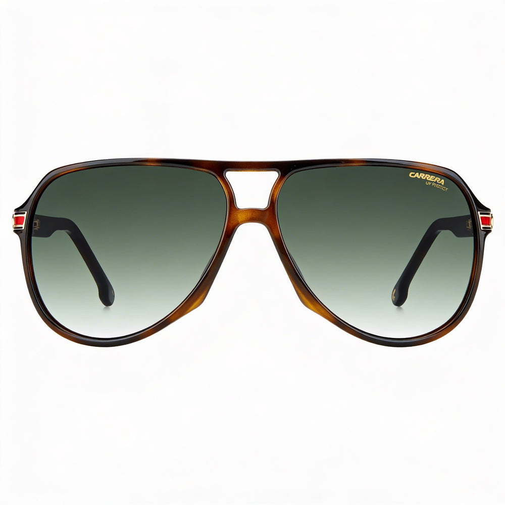 Carrera 1045/S Unisex Piloto Poliamida Habana Gafas de Sol Verde Degradado No Polarizadas Protección UV 61mm