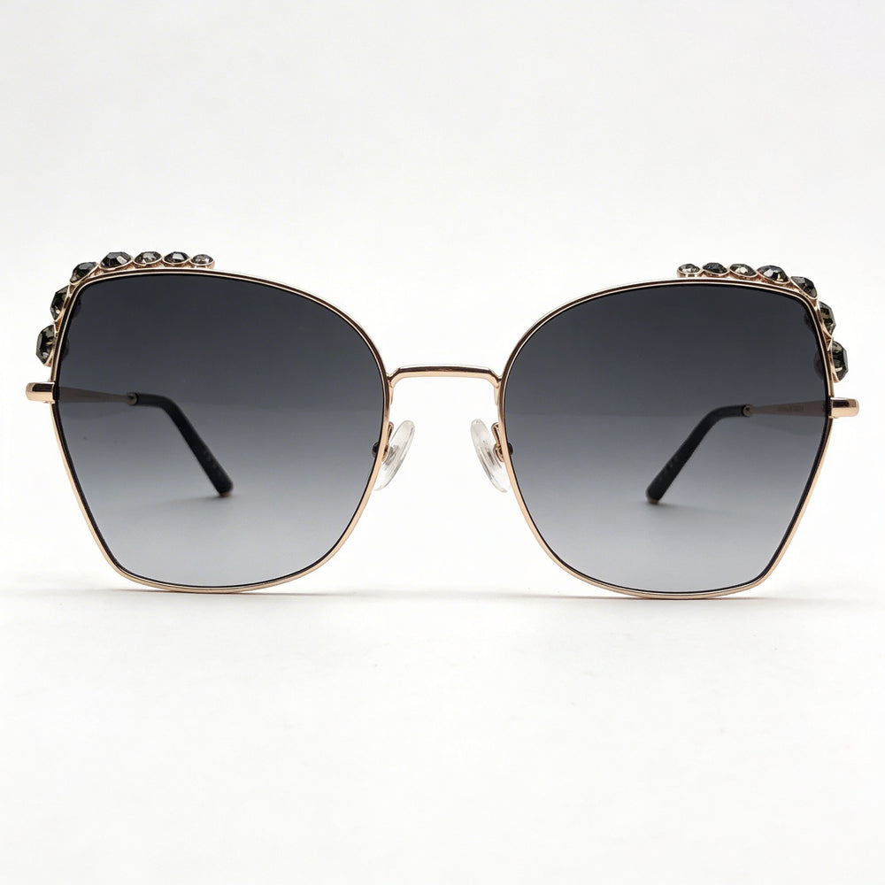 Carolina Herrera Casual para mujer Plástico Oro Rosado Armazón degradado gris Lentes grises con protección UV de 59 mm