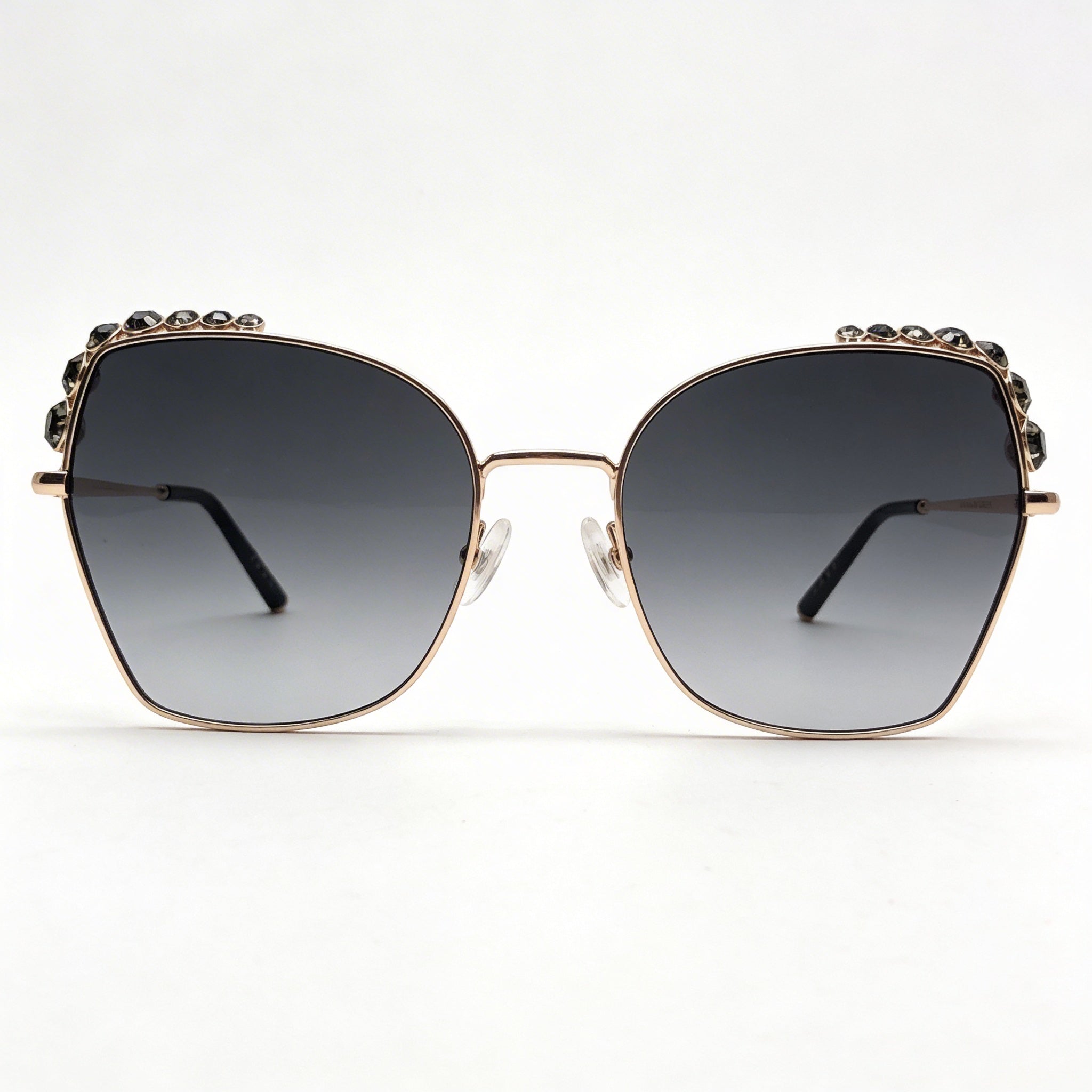 Carolina Herrera Casual para mujer Plástico Oro Rosado Armazón degradado gris Lentes grises con protección UV de 59 mm, Photo 2