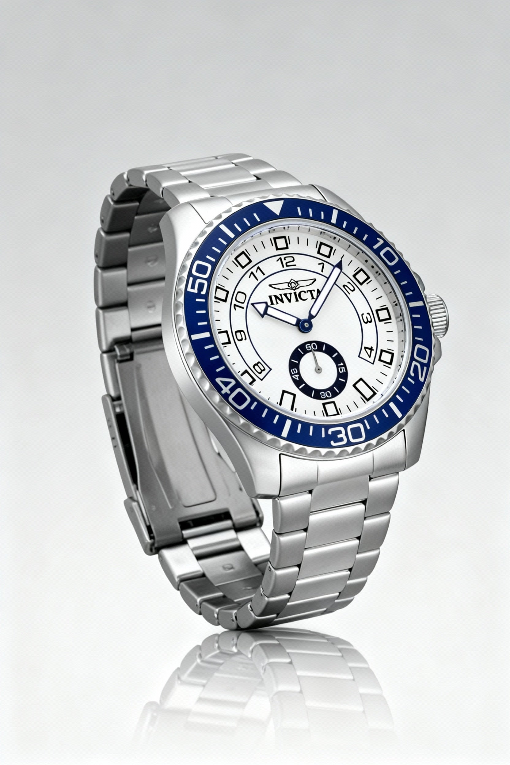 Reloj de cuarzo unisex Invicta Pro Diver 47124 de acero inoxidable plateado de 44 mm, resistente al agua hasta 5 bares., Photo 2