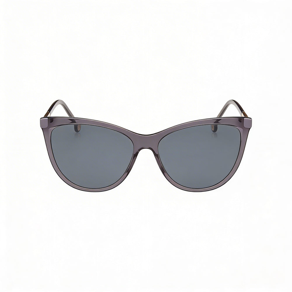 Gafas de sol Carolina Herrera casuales de plástico gris violeta con protección UV para mujer, ancho de lente 57 mm