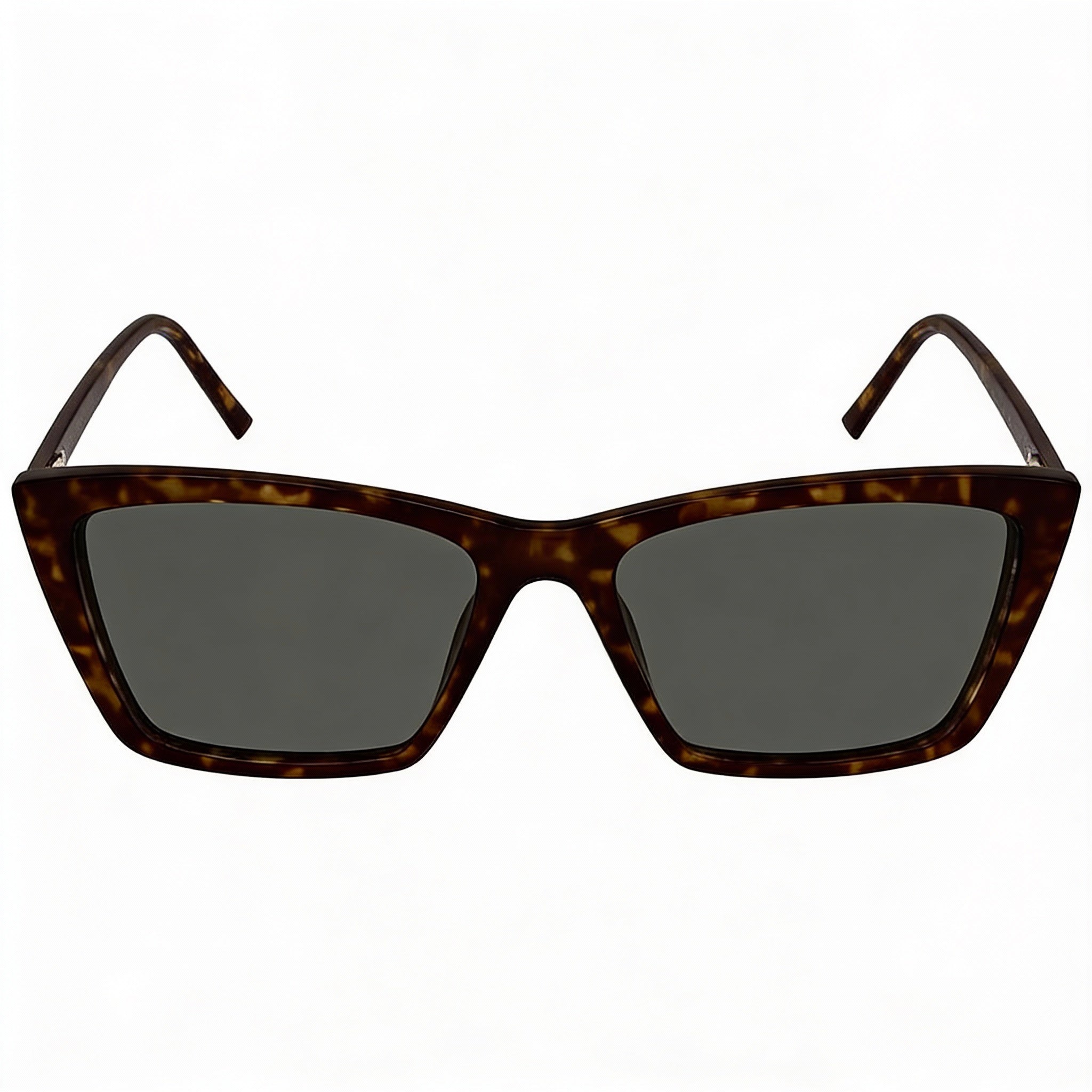 Gafas de sol Saint Laurent para mujer, montura gris Havana beige con lentes plateadas polarizadas con protección UV de 54 mm, Photo 2