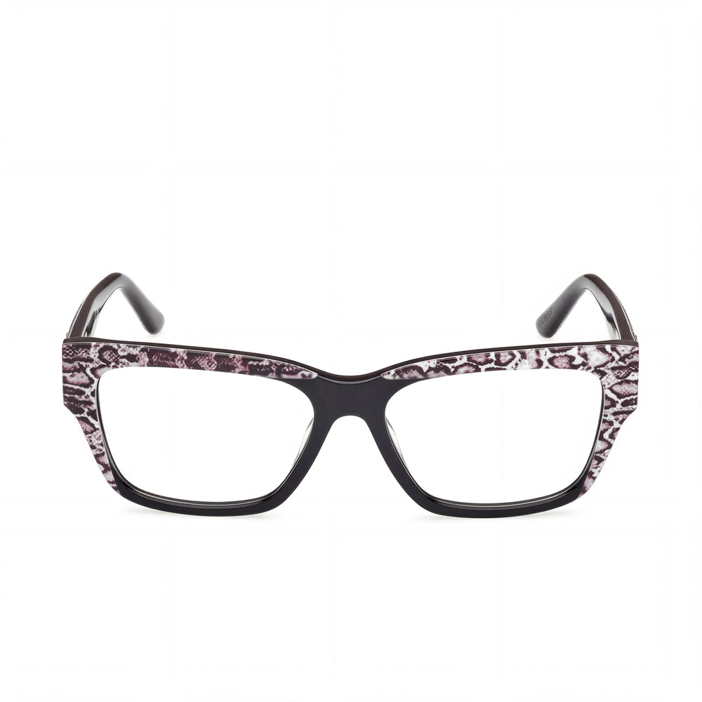 Marcolin Gu50126 Women's Ophthalmic Plastic Non- Eyeglasses Shiny Black Animal Monocolor 53mm