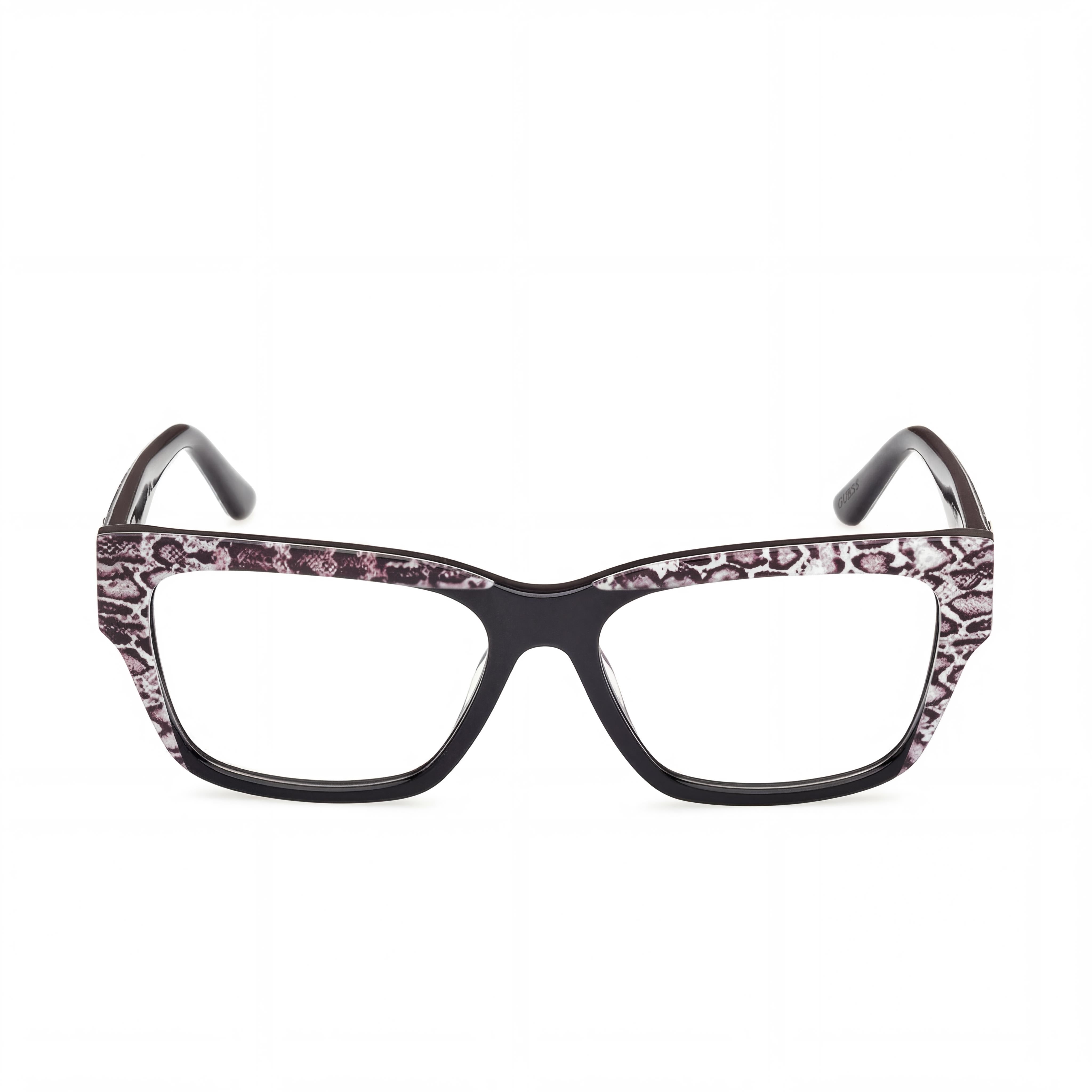 Marcolin Gu50126 Women's Ophthalmic Plastic Non- Eyeglasses Shiny Black Animal Monocolor 53mm, Photo 2
