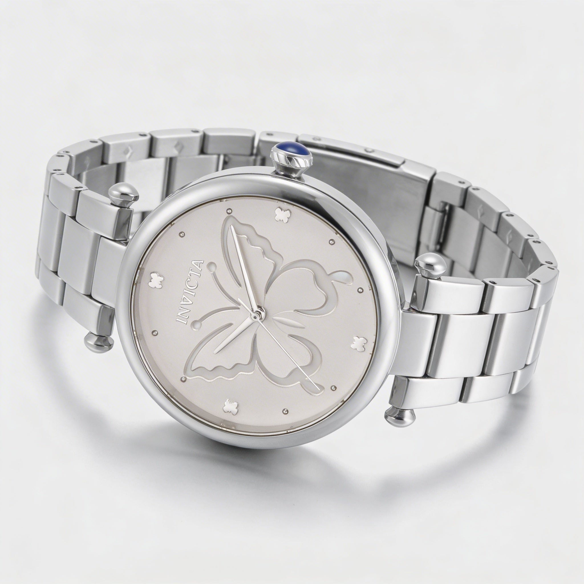 Reloj de cuarzo Invicta Wildflower 33232 para mujer con esfera plateada y pulsera de acero inoxidable, caja de 36 mm, Photo 2