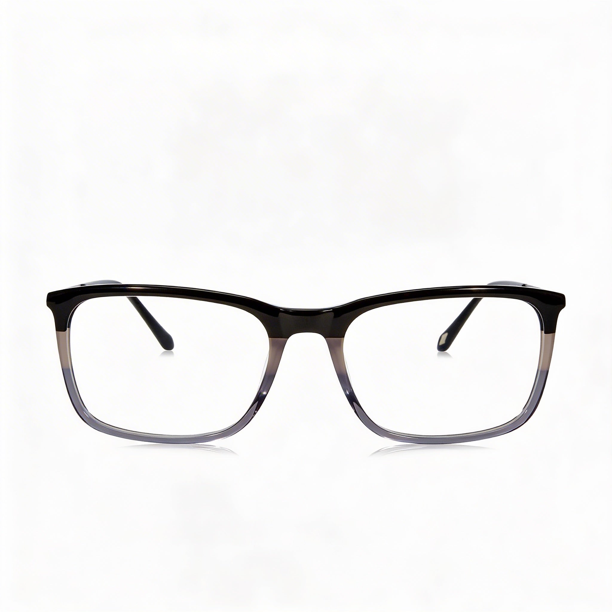 Gafas de sol Fossil Modern para hombre, armazón de acetato negro y gris, con lentes de policarbonato, ancho de lente de 56 mm, Photo 2