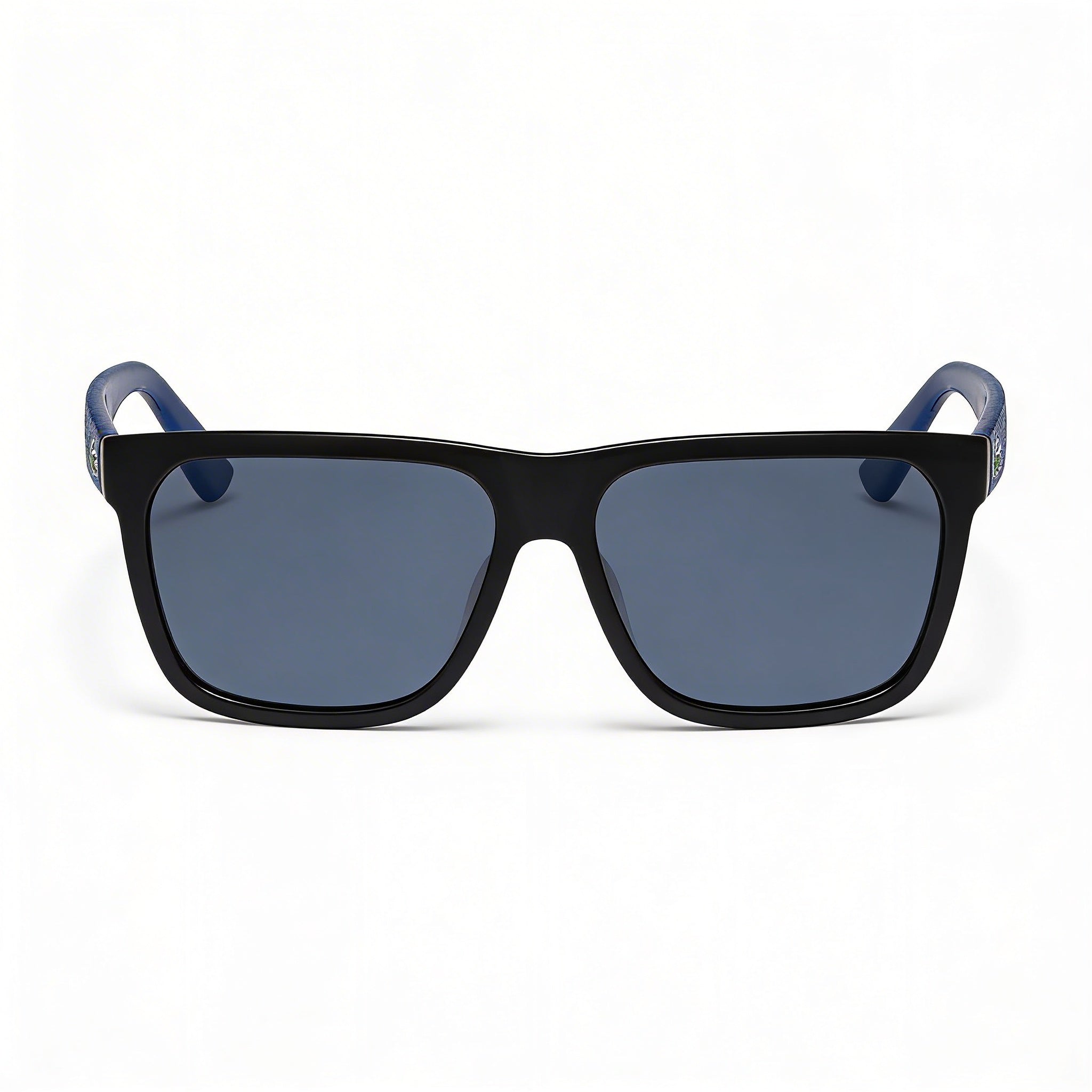 Lacoste L732S N Unisex Casual Square Black Plastic UV 400 Blue Lens Sunglasses 56mm, Photo 2