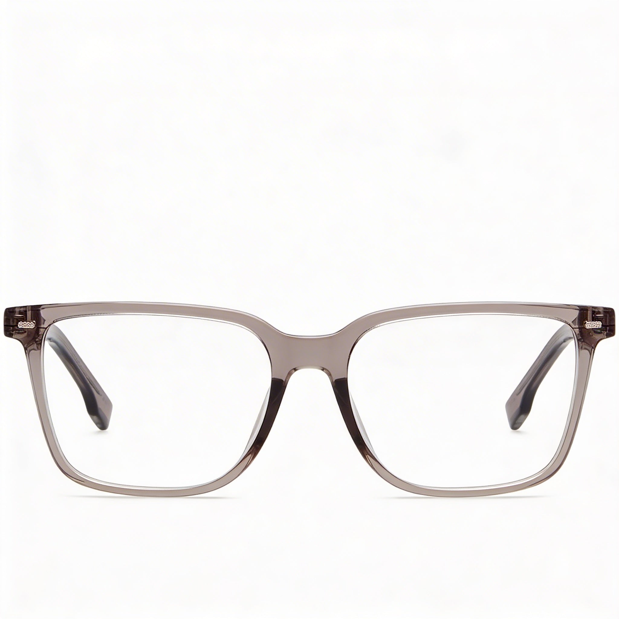 Hugo Boss Audio Systems Modern Men's Transparent Brown Acetate Frame Polycarbonate Brown Lens 55mm Eyewear, Photo 2