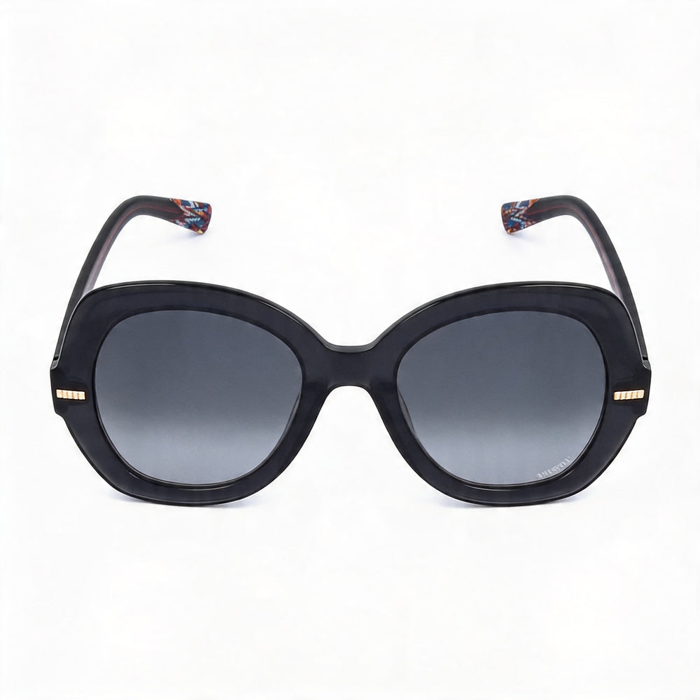 M Missoni Casual Women's Grey Acetate Sunglasses 52mm with Dark Grey Shaded UV Protected Polycarbonate Lenses