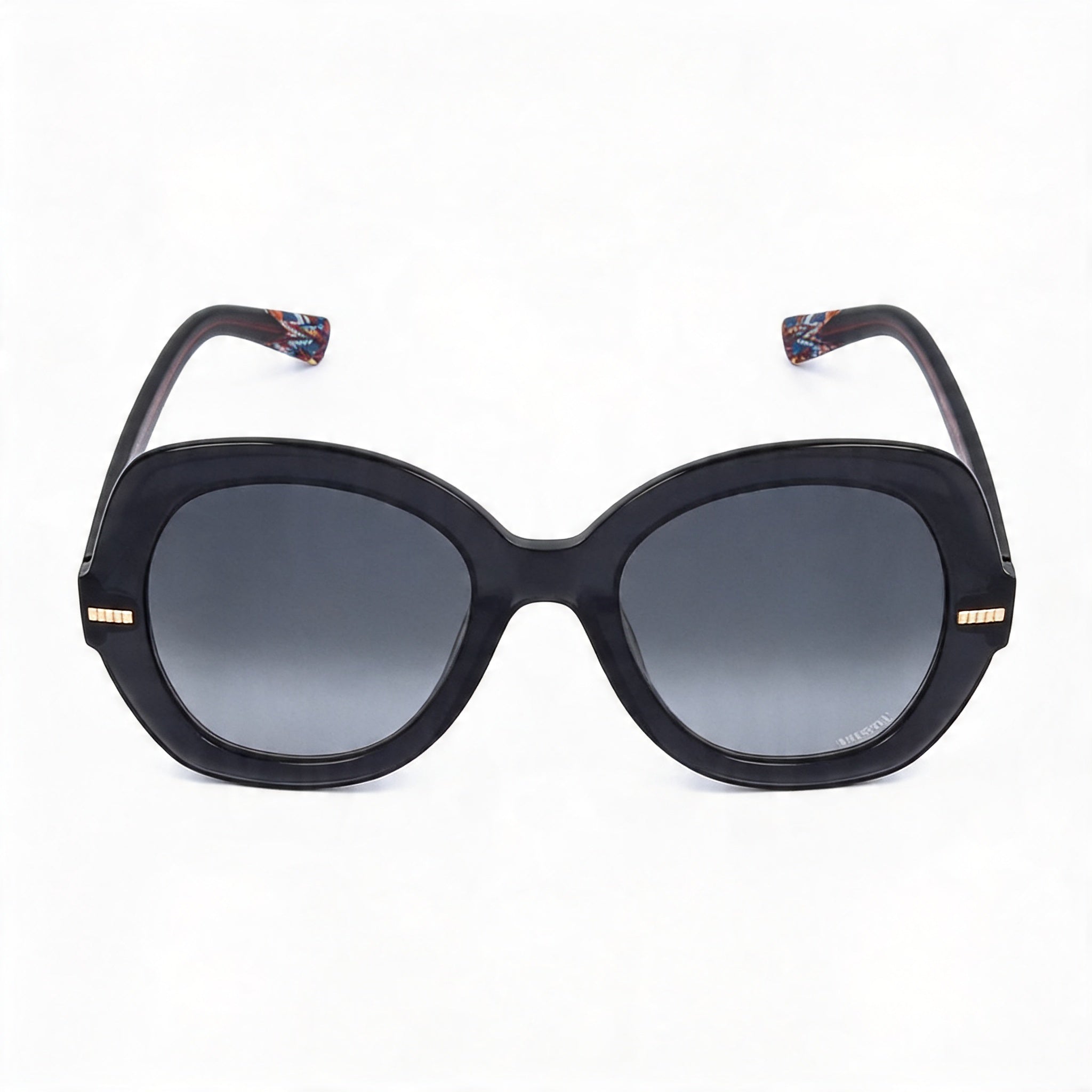 Gafas de Sol M Missoni Casual para Mujer, Acetato Gris de 52 mm con Lentes de Policarbonato en Tono Gris Oscuro con Protección UV, Photo 2
