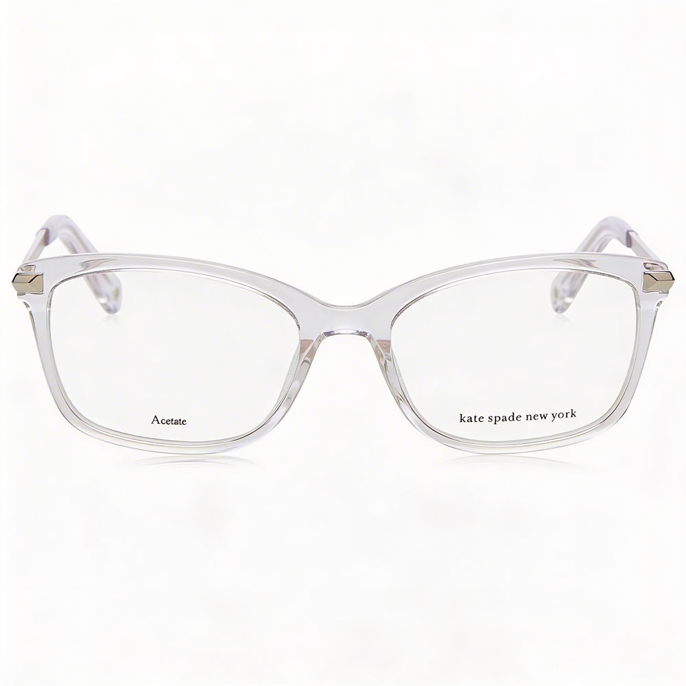 kate spade new york Vicenza Gafas Cuadradas de Montura Completa de Acetato Transparente con Lentes de Cristal de 48 mm para Mujer