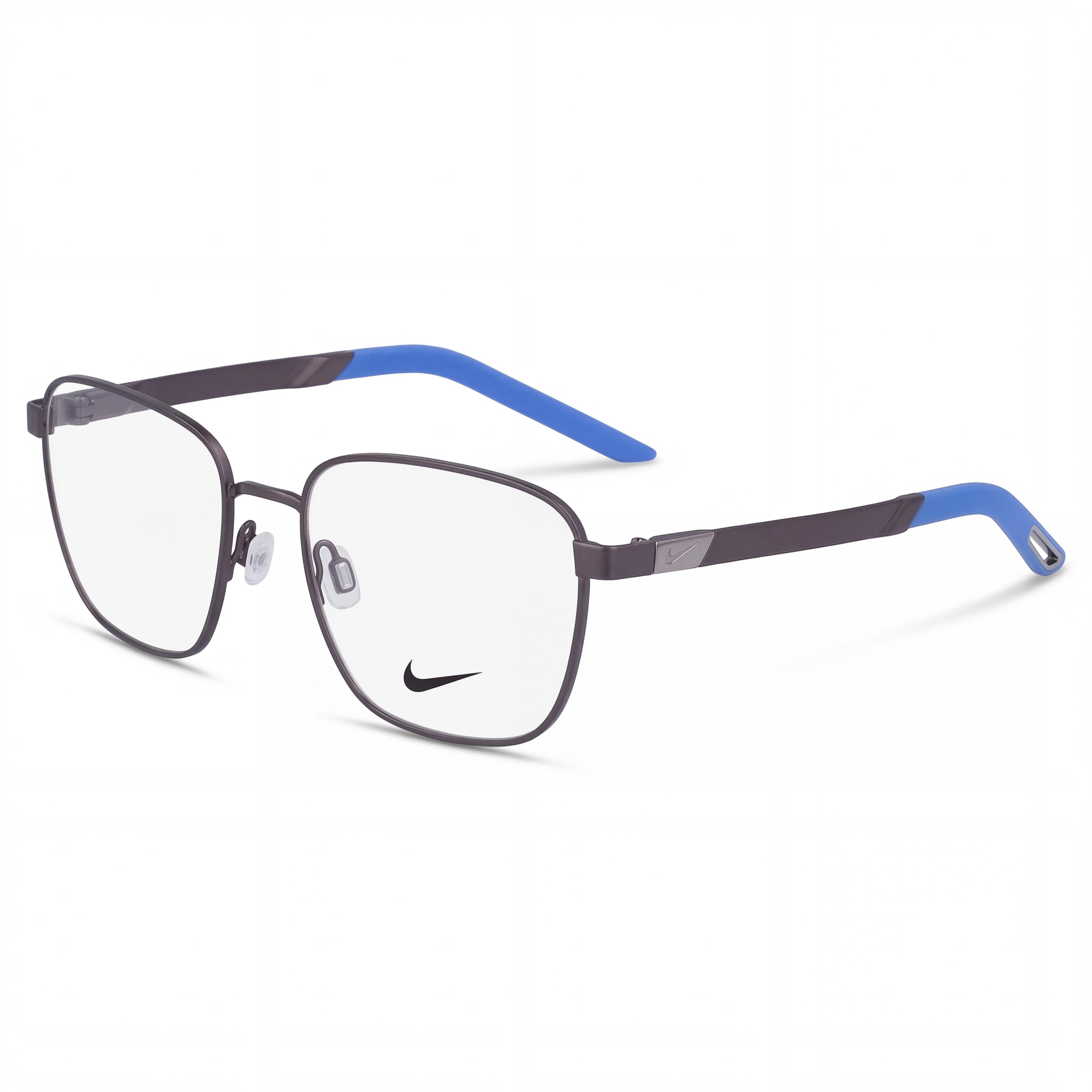 Nike NK8212 Gunmetal Square Eyeglasses Unisex, Metal 52mm, Photo 1