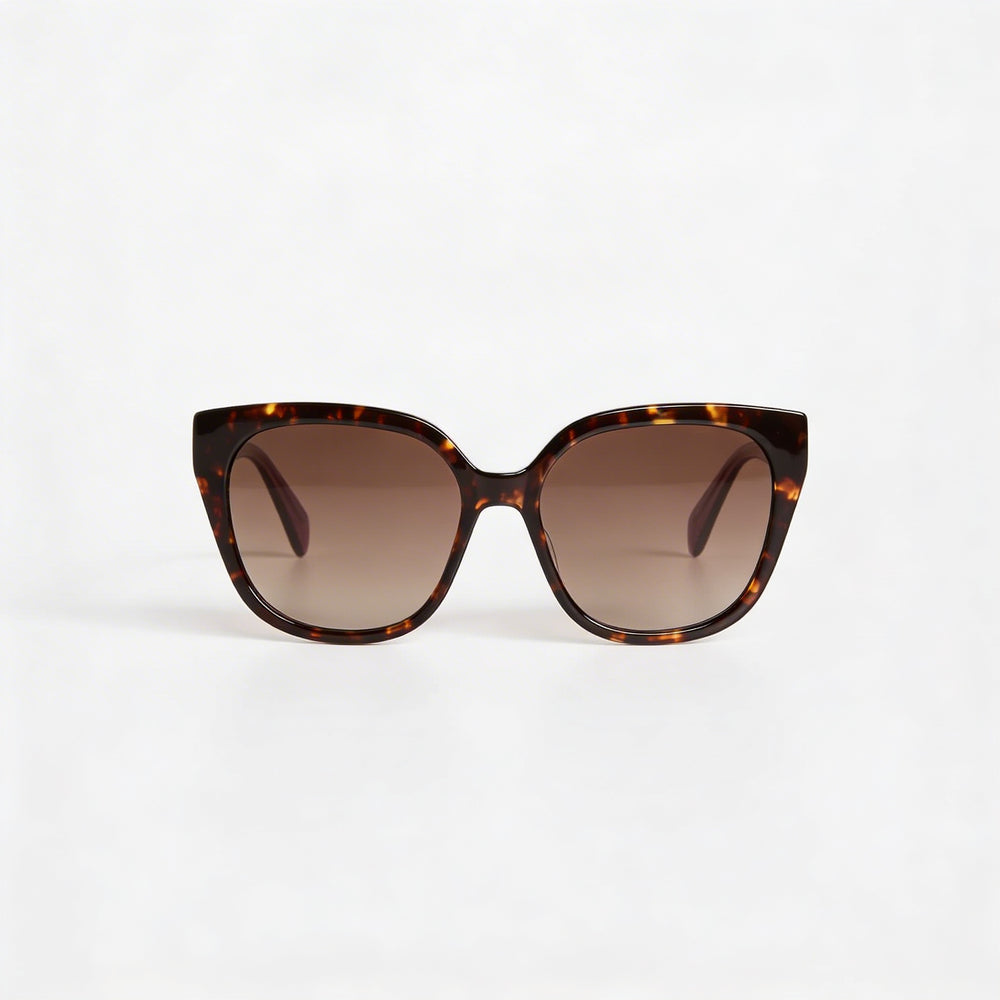 Gafas de sol clásicas de mujer rag & bone con montura de plástico de carey y lentes de policarbonato marrón degradado de 56 milímetros