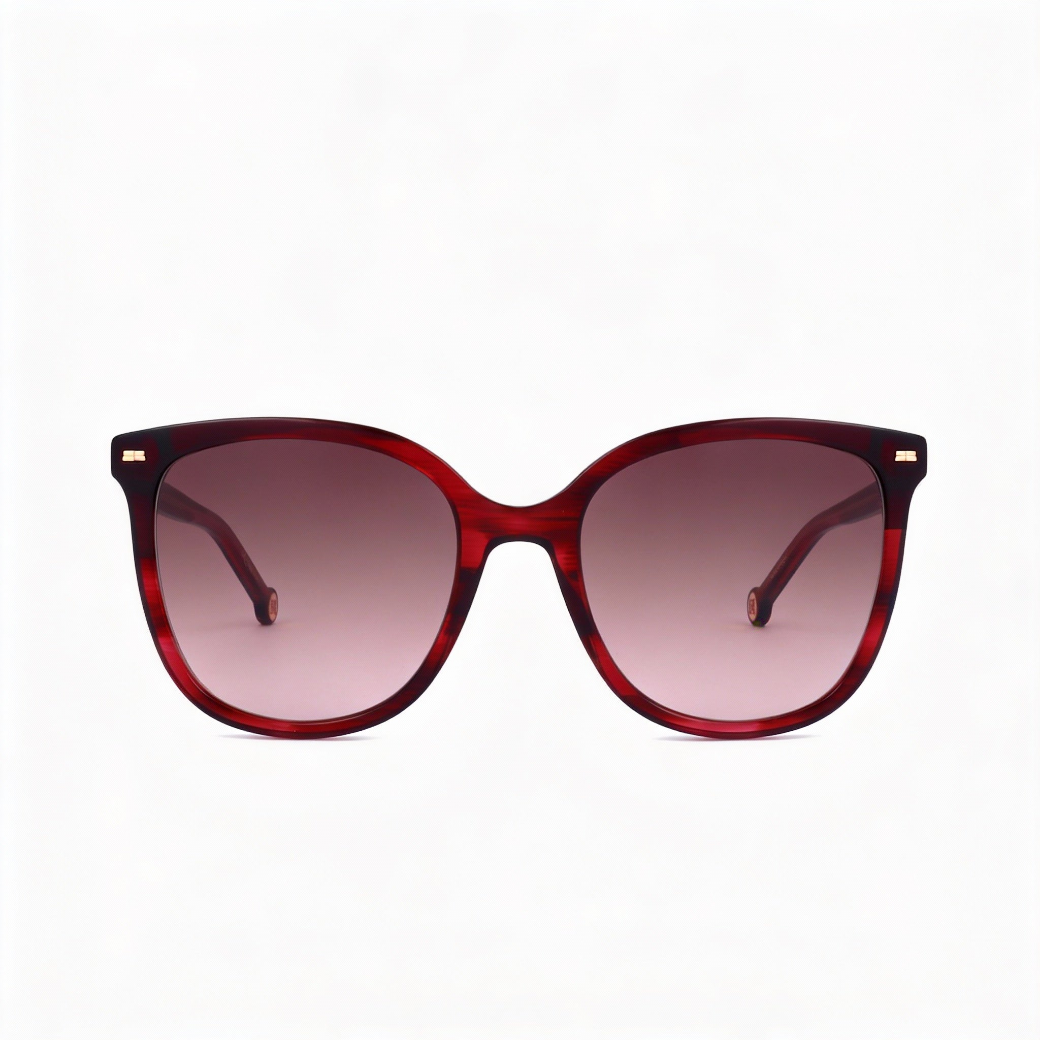 Carolina Herrera Casual Women’s Burguindy Horn Acetate Sunglasses with Brown Shaded Lenses 55mm, Photo 2