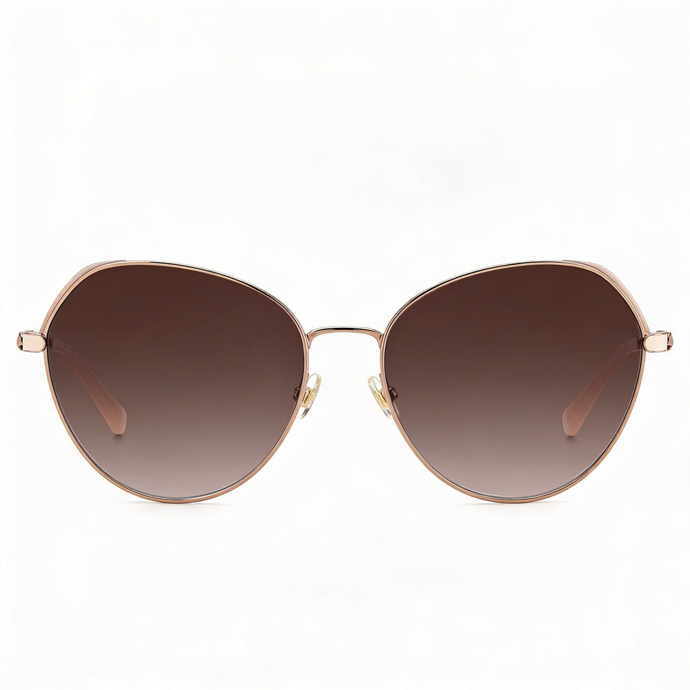 Kate Spade New York york Women's Octavia/G/S Red Gold Stainless Steel Brown Gradient Non-Polarized UV Protection Sunglasses 59mm