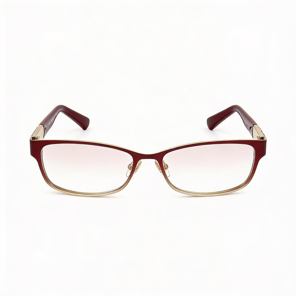 Gafas Jimmy Choo Clásicas de Hombre con Montura Semi Mate Roja de Acetato de Celulosa y Lentes de Policarbonato 54mm