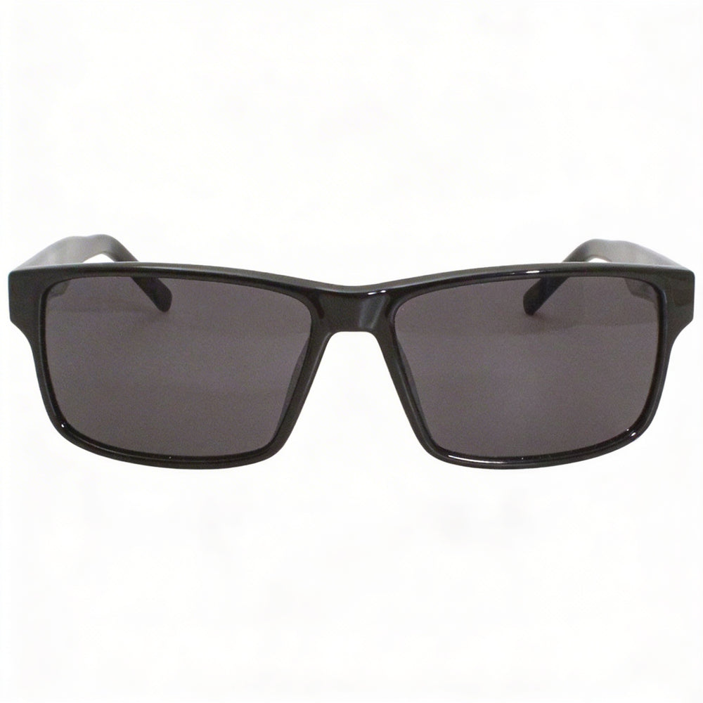 Gafas de sol rectangulares unisex Ferragamo SF960S de plástico negro, lentes grises, 100% protección UV, sin polarizar, 58mm