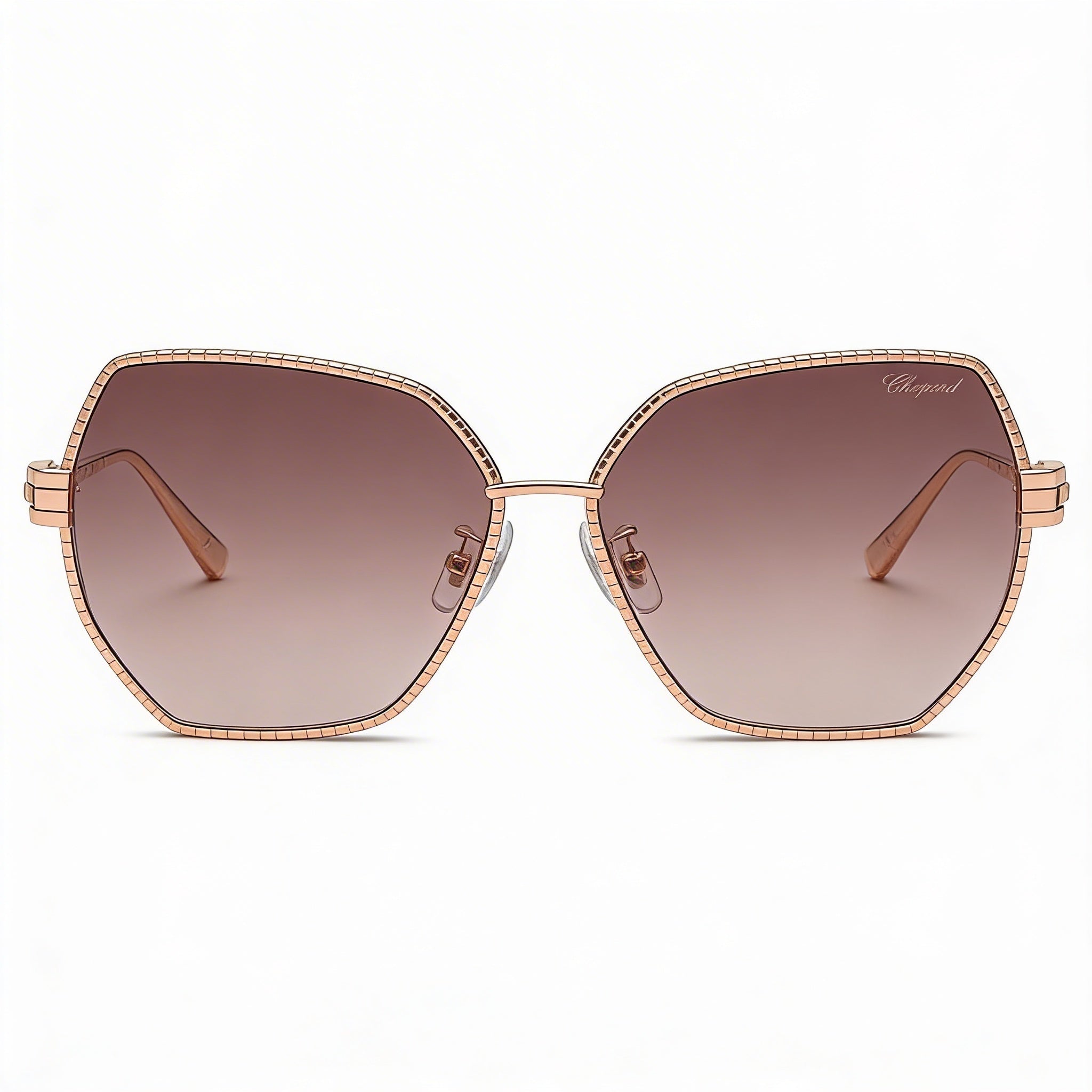 Chopard Casual Women's Shiny Copper Gold Titanium Brown Gradient Violet Sunglasses 59mm, Photo 2
