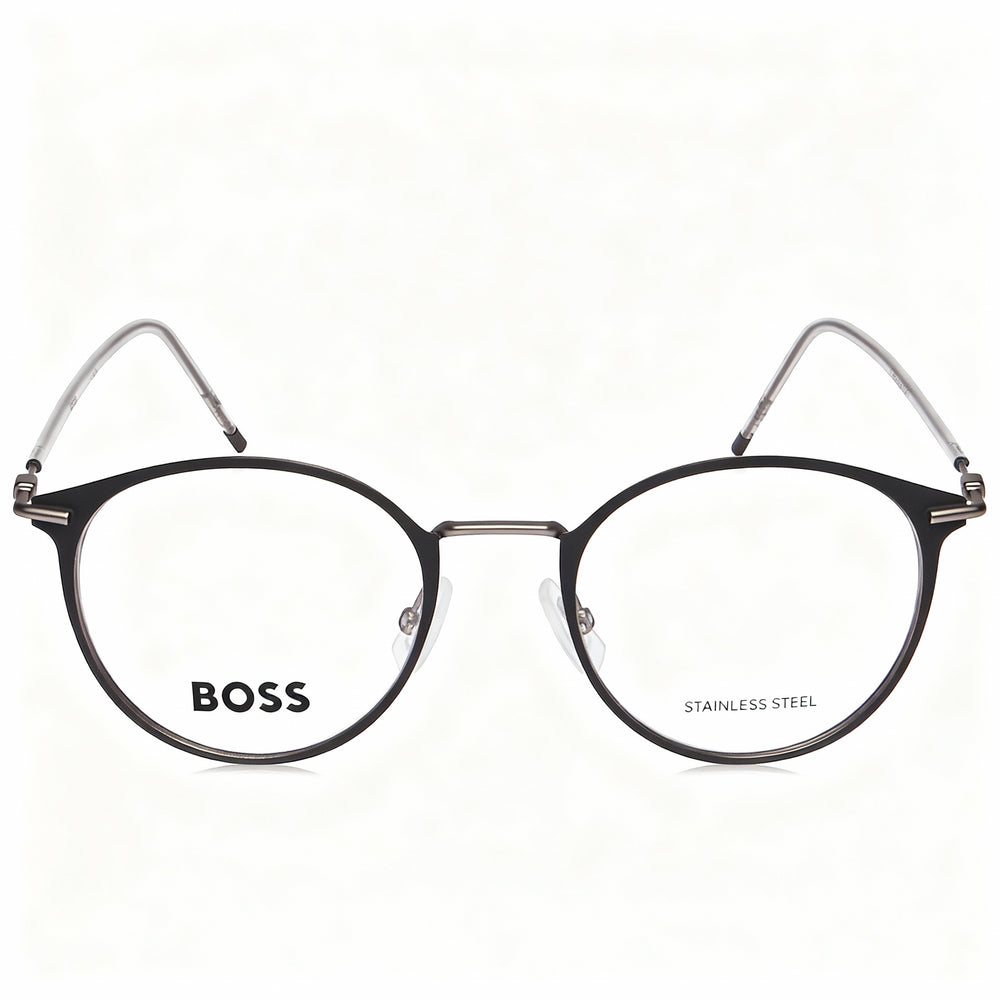 BOSS Boss 1432 Men's Modern Alloy Steel Non-polarized Sunglasses, Matte Black Dark Ruthenium, 50mm