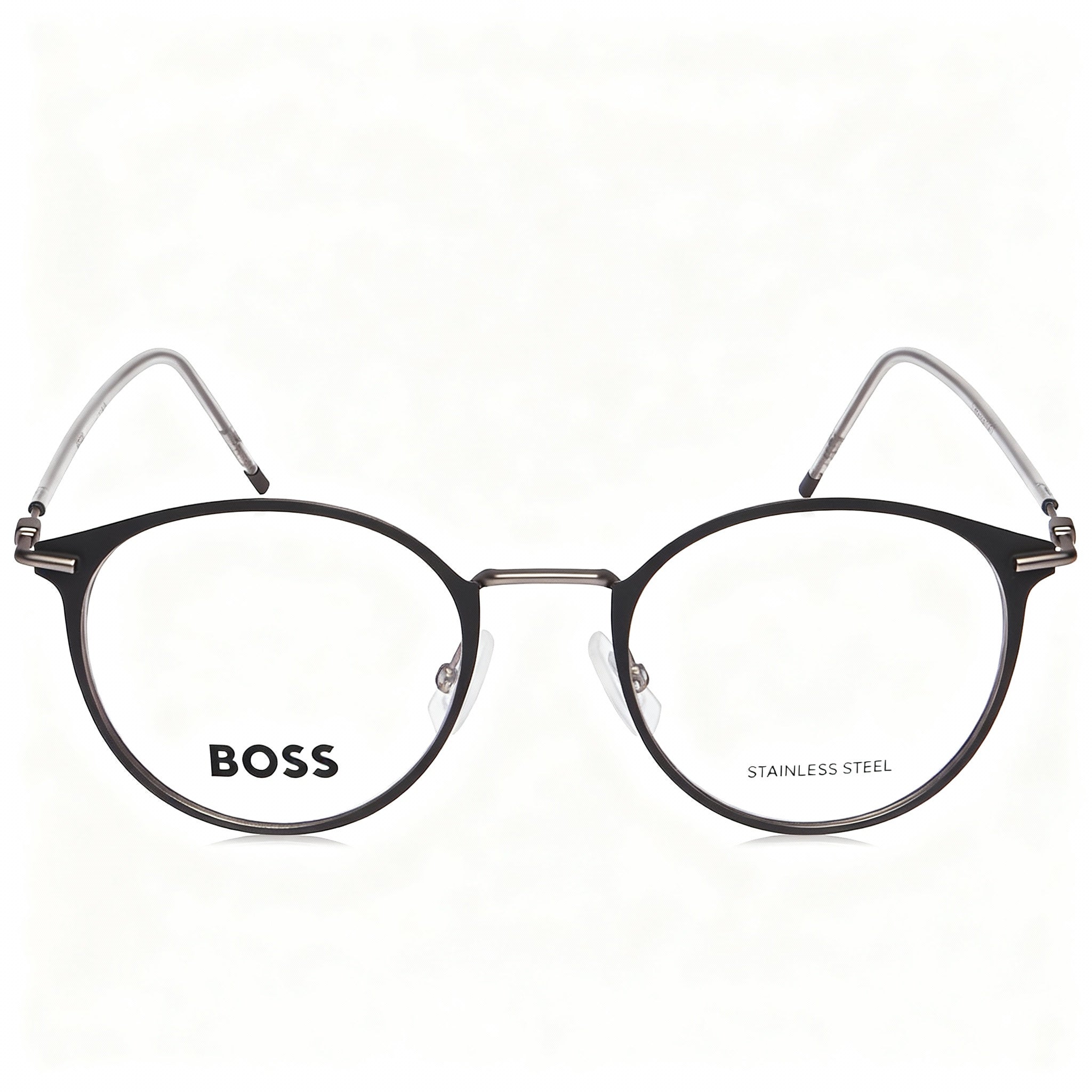 BOSS Boss 1432 Men's Modern Alloy Steel Non-polarized Sunglasses, Matte Black Dark Ruthenium, 50mm