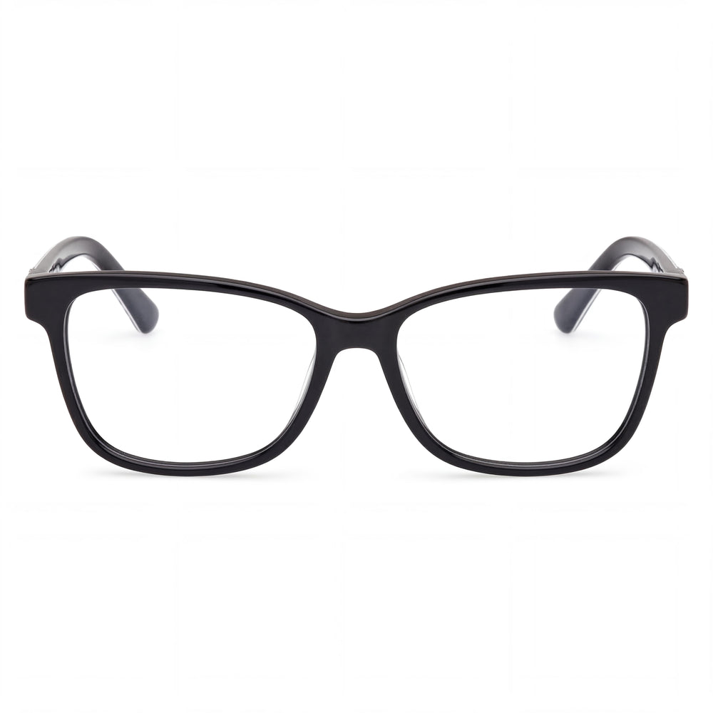 Gafas GUESS Gu2943 de mujer con montura de plástico y lentes de policarbonato en monocolor animal negro brillante 52 mm
